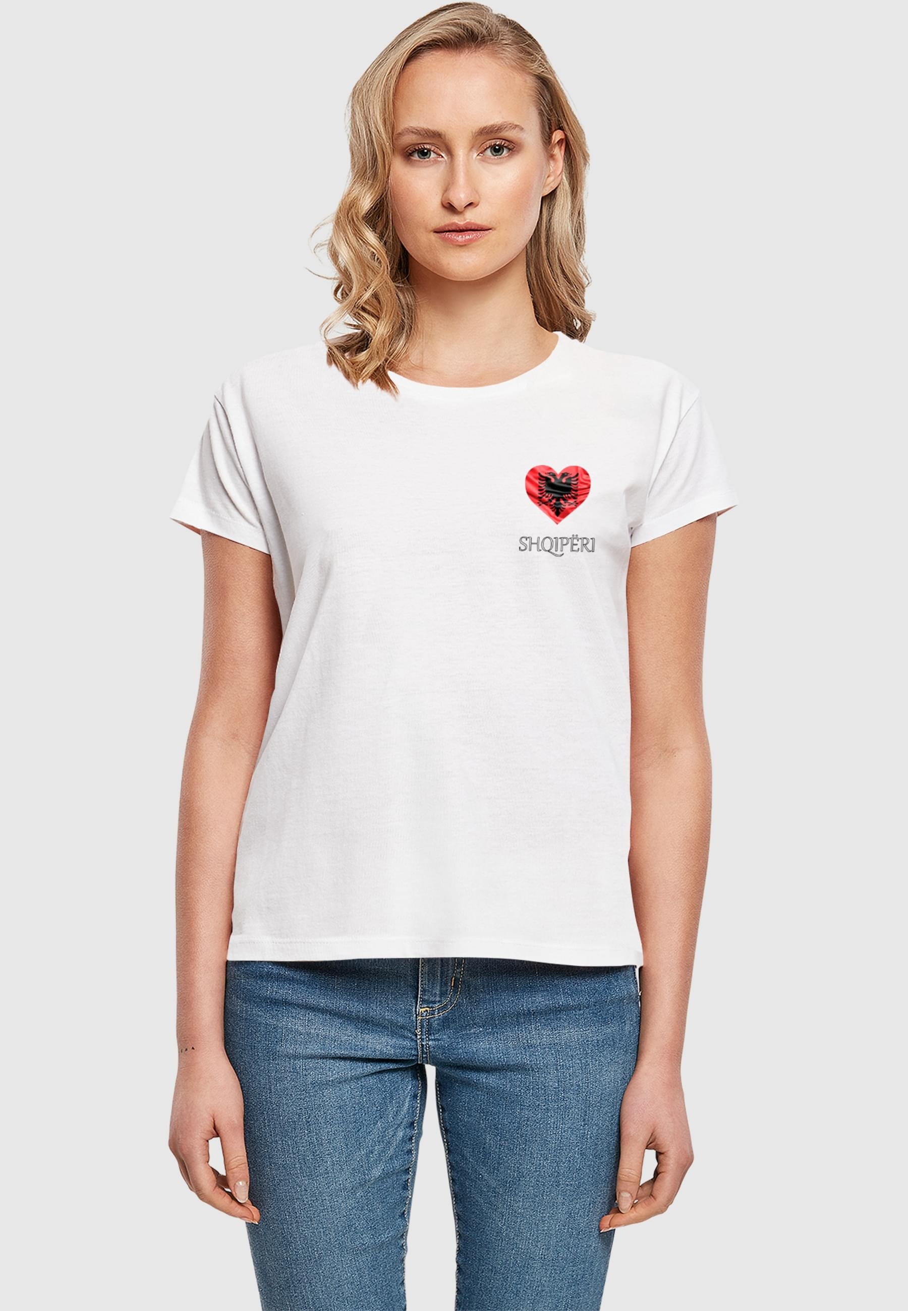 Merchcode T-Shirt »Merchcode Ladies Merchcode Football - Albania T-shirt«, (1 tlg.)