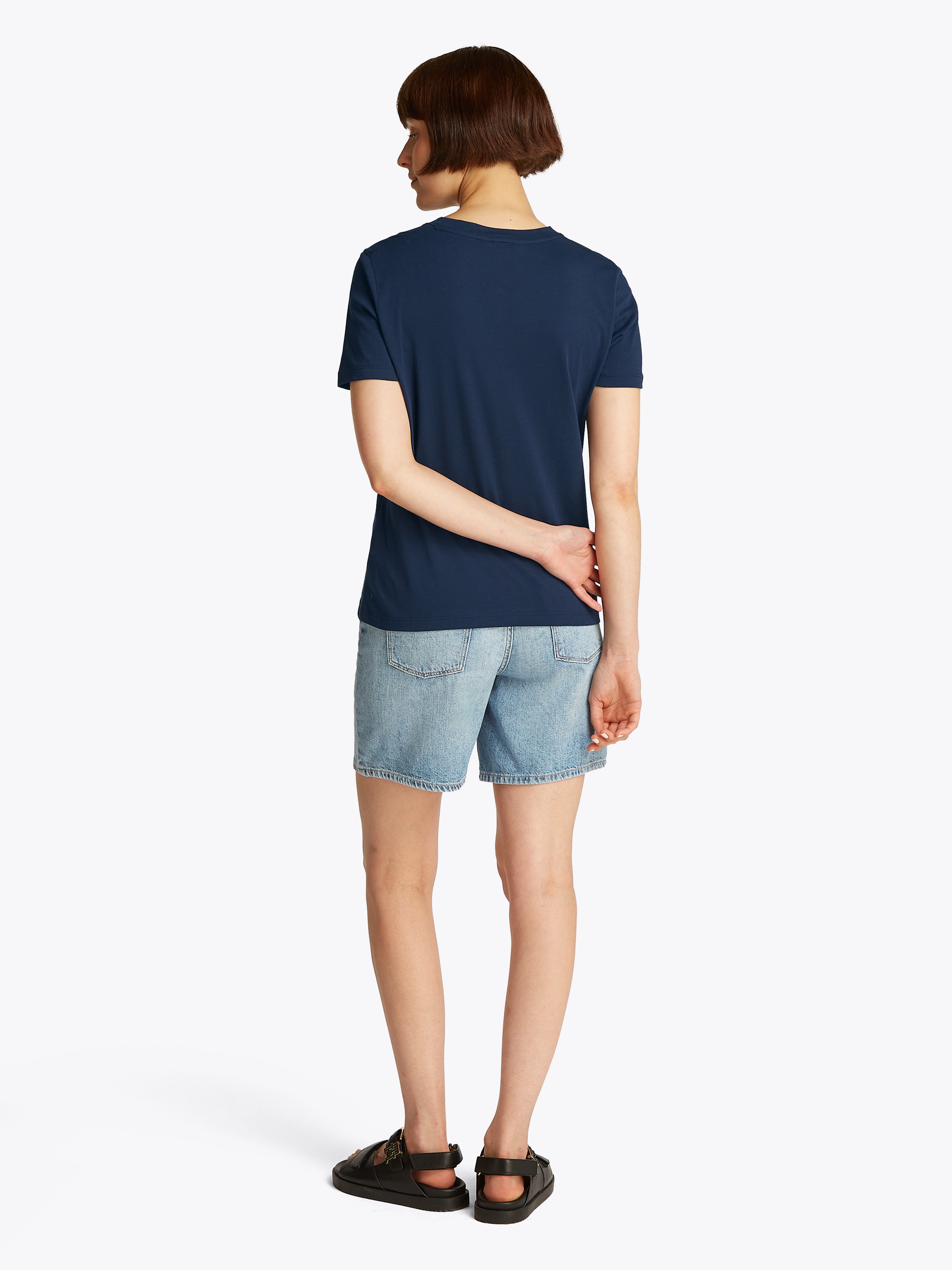 Tommy Hilfiger T-Shirt »REG CORP LOGO C-NK SS«, mit Logoschriftzug