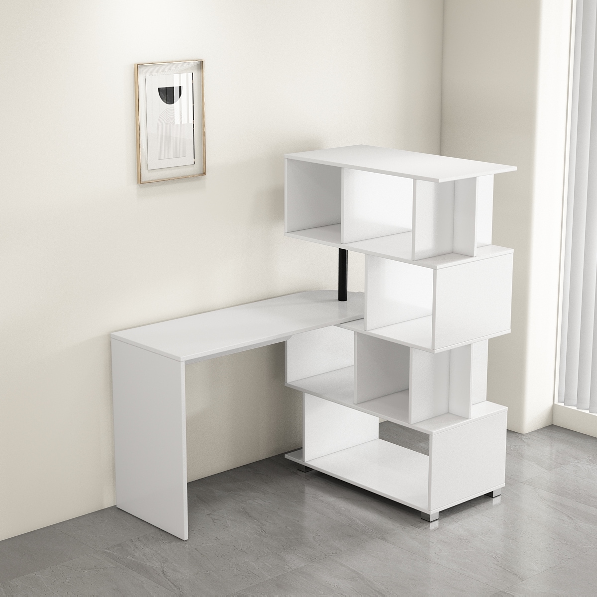 OTTO home Schreibtisch »Inovo«, flexible Aufstellmöglichkeiten, wechselseitig montierbar, viel Staur.