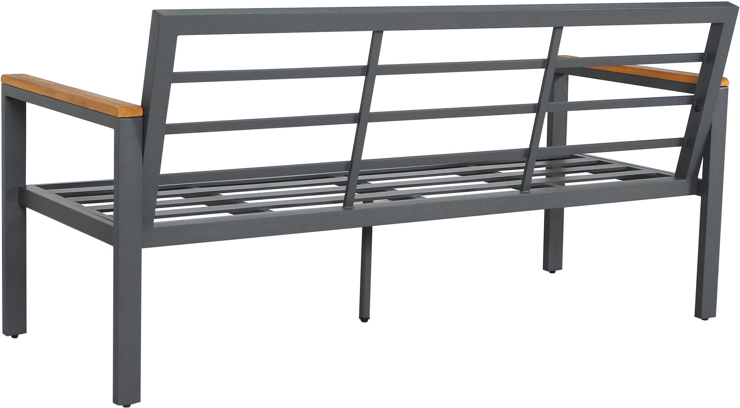 KONIFERA Garten-Essgruppe »Salamanca« Set, 3erBank, 2x Sessel,1x Bank,1x Tisch,4x Sitzauflagen,5x Rückenauflagen, 14 tlg. tlg. bestehend aus 2 Sesseln, 1 Tisch, 1 Bank, 1 Sofa und Auflagekissen