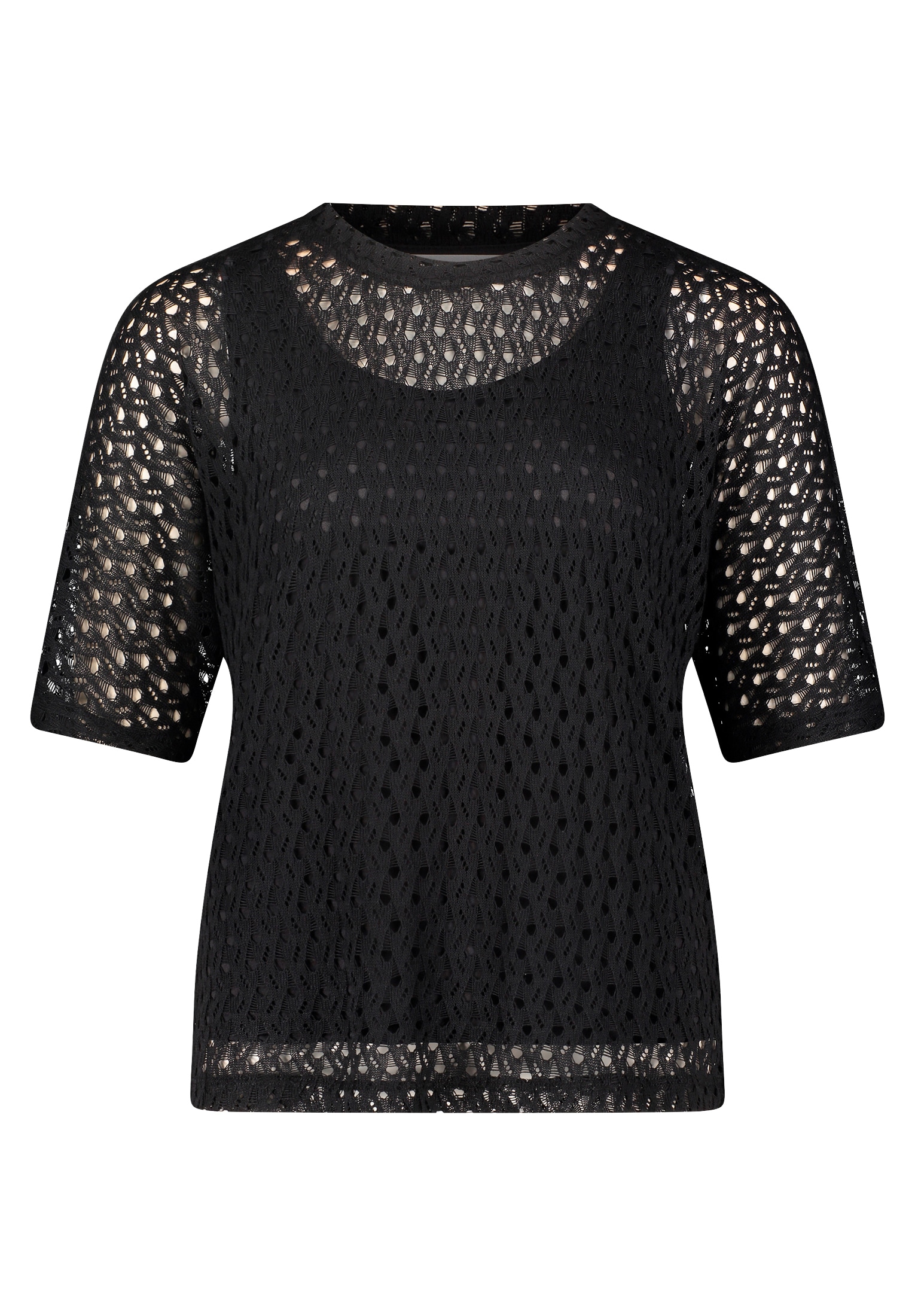 Betty&Co Kurzarmshirt »Betty & Co Damen Sweatpullover mit Fledermausärmeln«, (1 tlg.), Struktur
