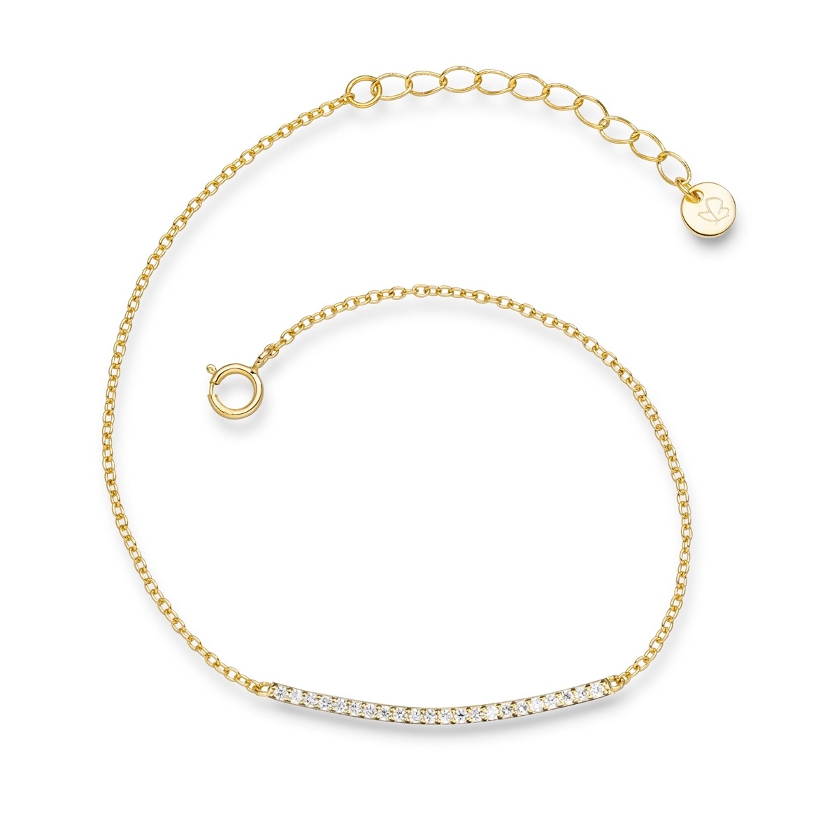 Damen Gliederarmband "A1211", Silber 925 (Sterlingsilber)gelbgold, weiß, GLANZSTÜCKE MÜNCHEN, Silber 925 (Sterlingsilber), Armbänder, aus Sterling