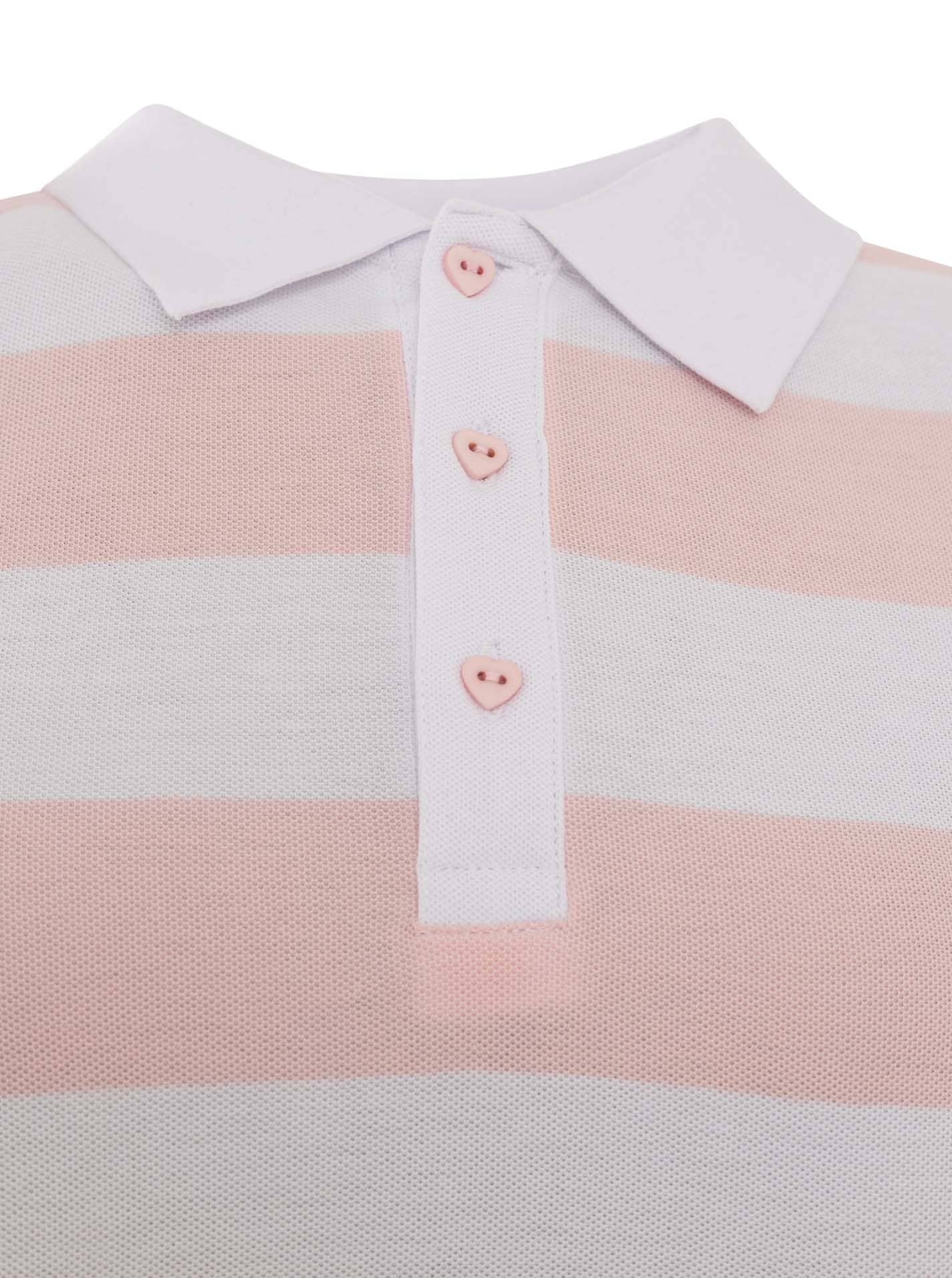 Zwillingsherz Poloshirt »Stripes« kurzarm, Polokragen und Knopfleiset abgesetzt, Herzknöpfe