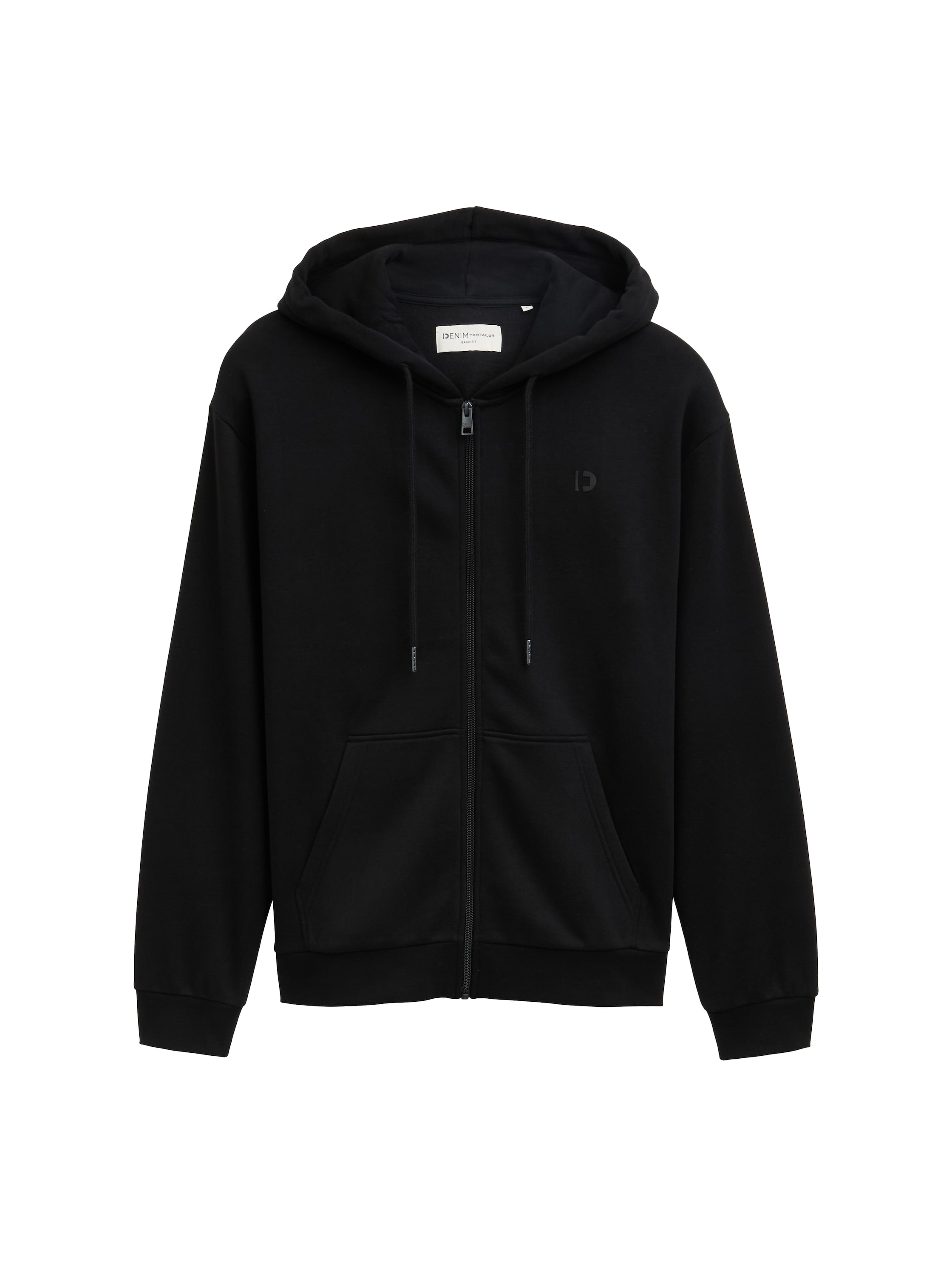 TOM TAILOR Denim Kapuzensweatjacke, mit Logostickerei