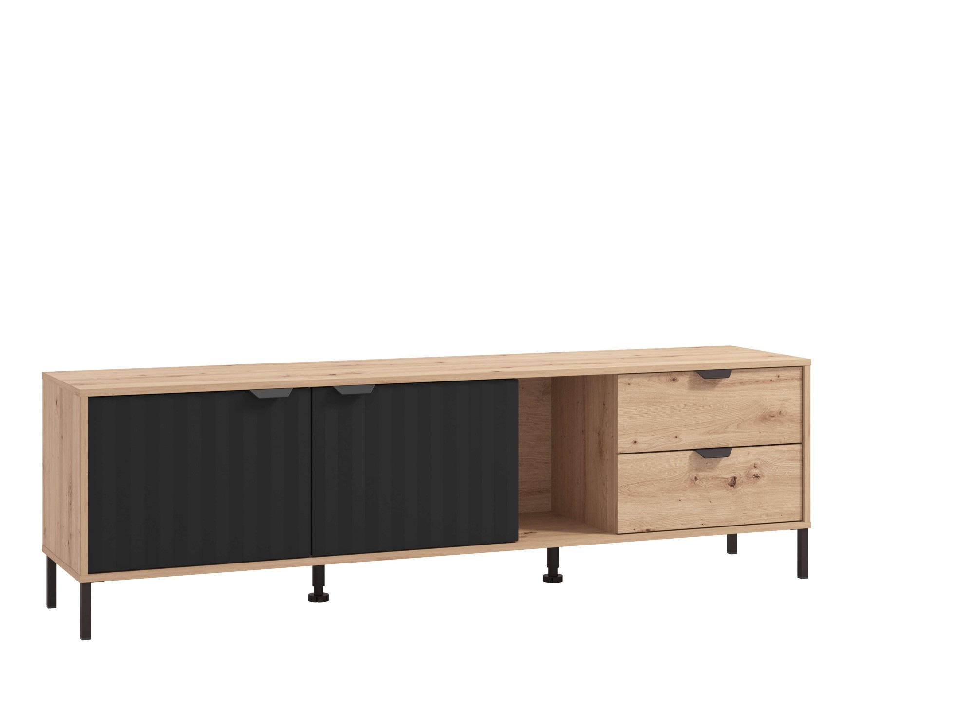 Home affaire TV-Board "Vandea Lowboard, TV-Schrank, TV-Ständer, modernes Design", Trendfarben, Front in 3D-Optik