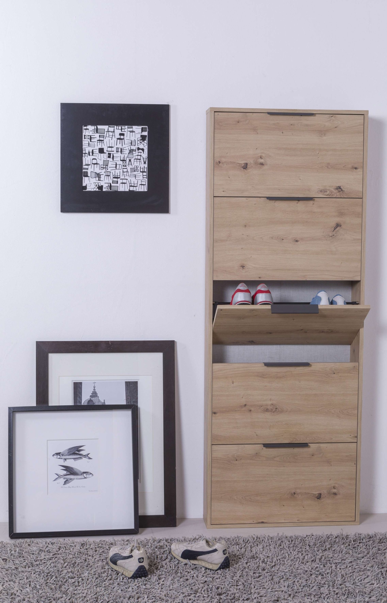 Composad Schuhschrank »Espresso,Schuhschrank, Schuhkipper, mit Klappen«, (1 St.), mit 5 Klappen, schmal