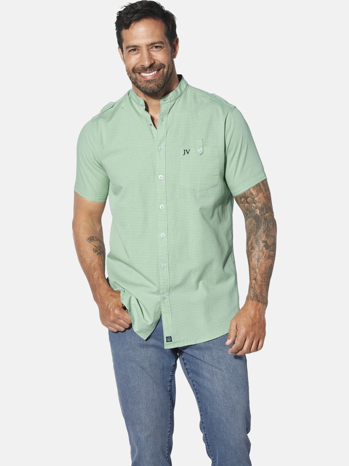 Jan Vanderstorm Kurzarmhemd "Kurzarmhemd FAANIK" günstig online kaufen