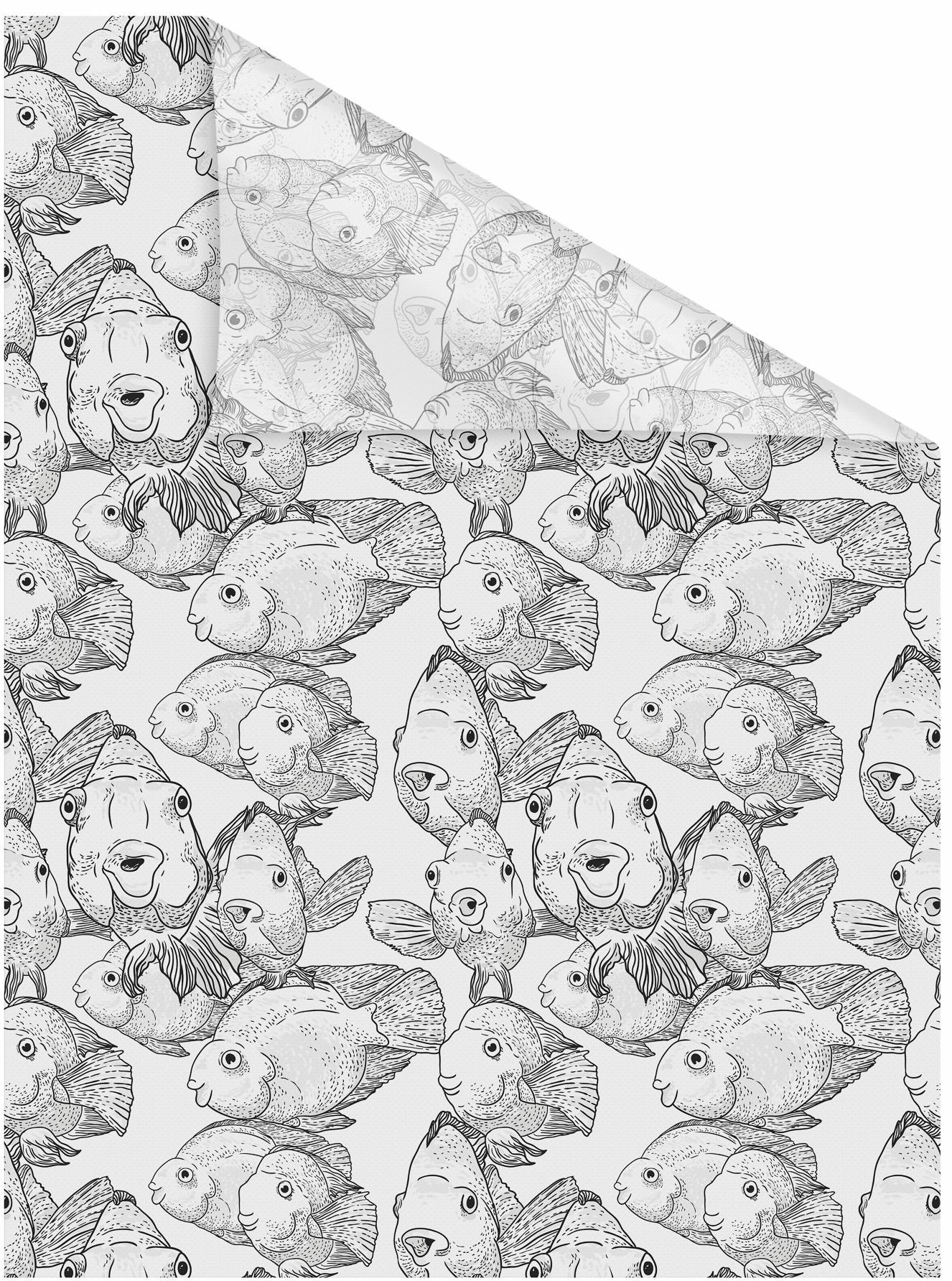 LICHTBLICK ORIGINAL Fensterfolie "Fische" 1 Stk. blickdicht strukturiert Kl günstig online kaufen