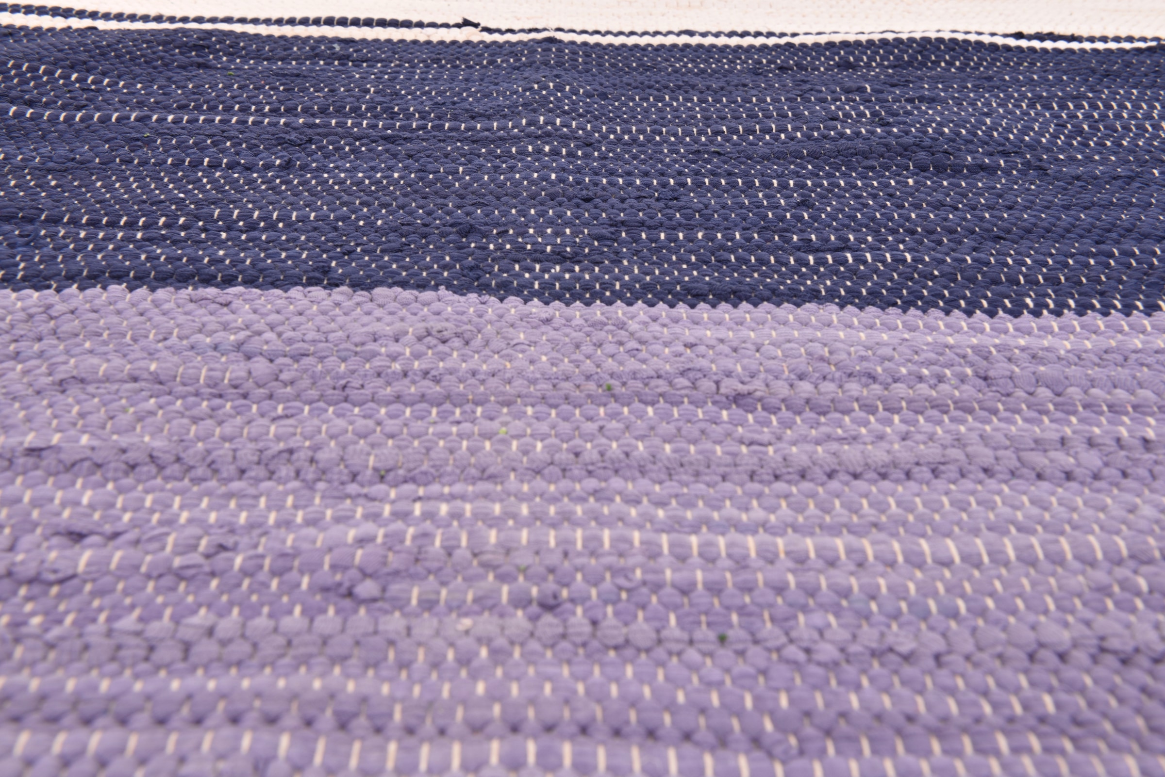 Cotton«, »Stripe THEKO Baumwolle, rechteckig, reine handgewebt, | Läufer Fransen Handweb BAUR Flachgewebe, mit