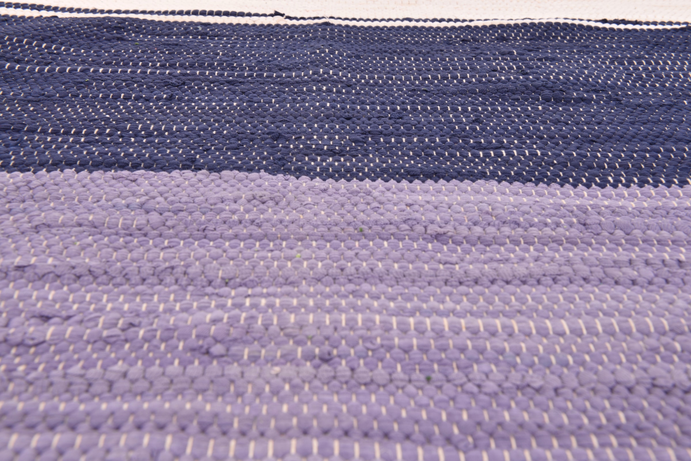 THEKO Läufer »Stripe Cotton«, rechteckig, 5 mm Höhe, Handweb Flachgewebe, reine Baumwolle, handgewebt, mit Fransen