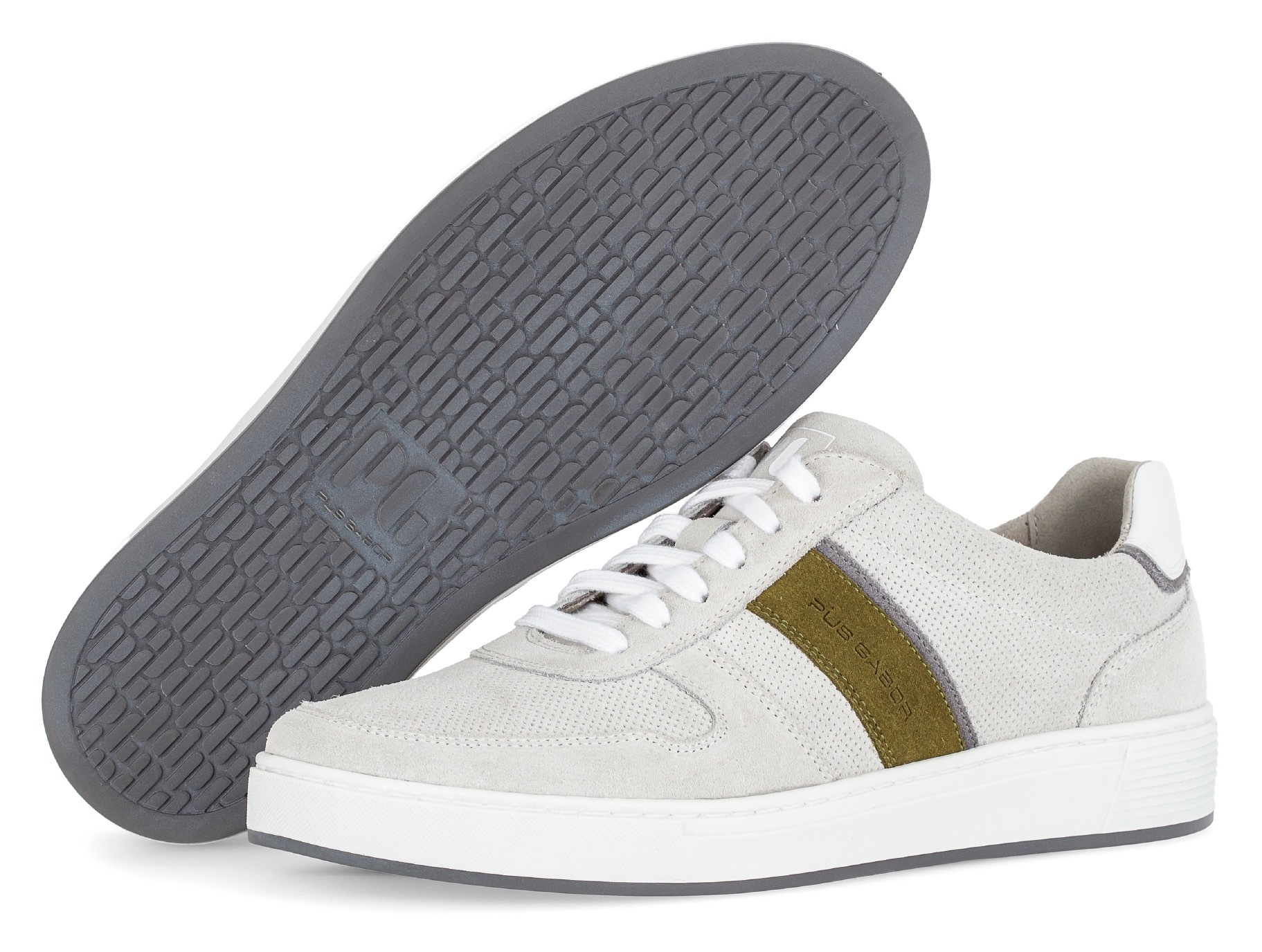 Pius Gabor Sneaker, Freizeitschuh, Halbschuh, Schnürer mit Kontrastbesätze, Weite G