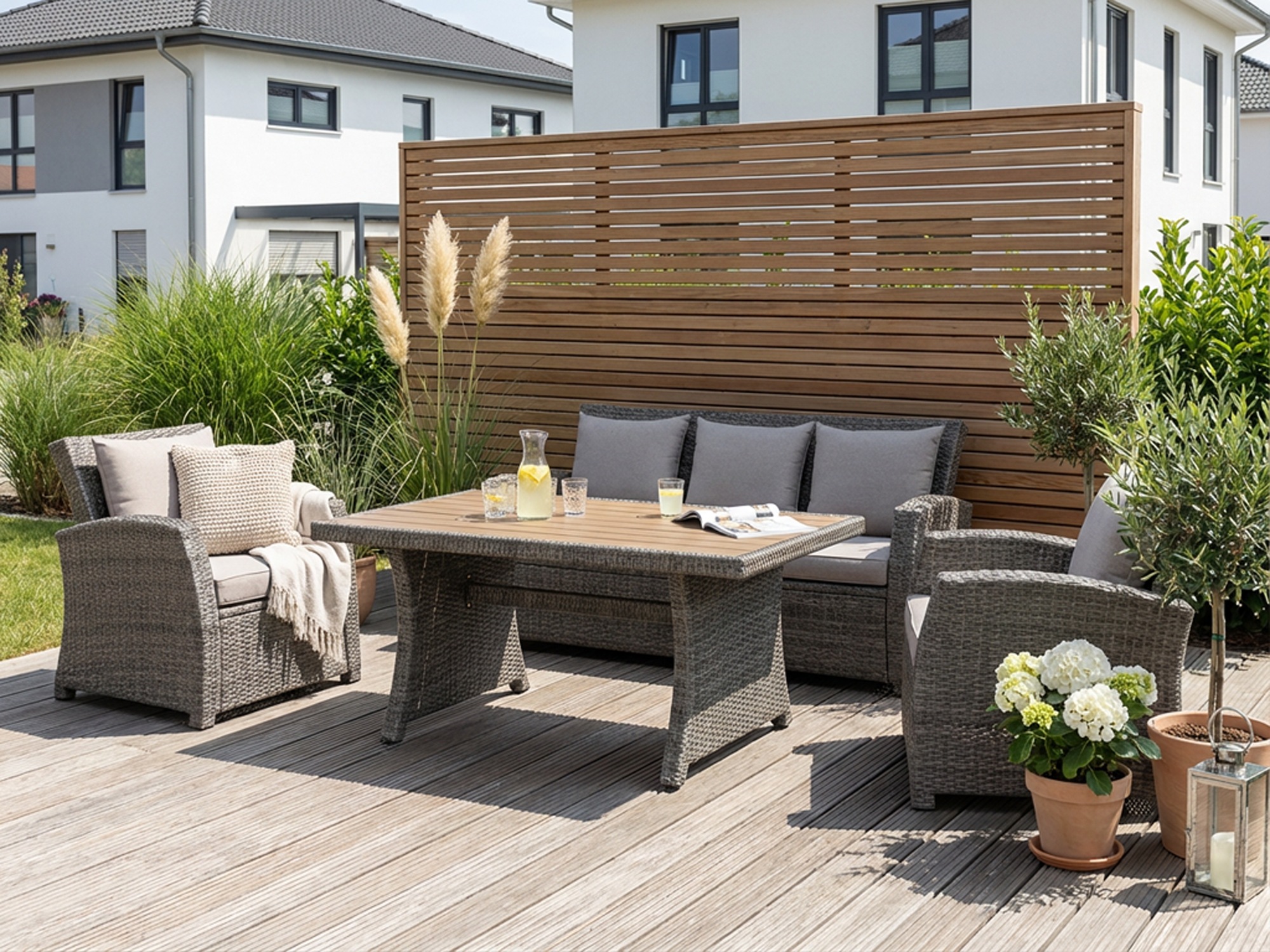 KONIFERA Gartenlounge-Set "Siros" Set, 1x 3er Sofa, 2x Sessel, 1x Tisch 135 günstig online kaufen