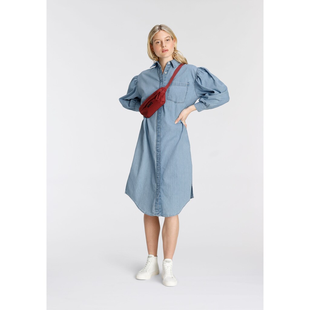 Damenmode Kleider Levi's® Hemdblusenkleid »OSTERIA DUSTER«, mit Puffärmeln light-blue