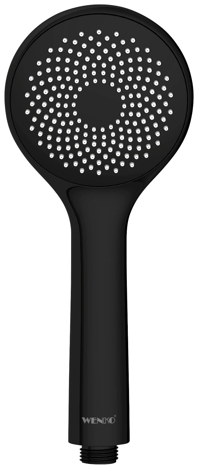 WENKO Handbrause "Watersaving" 1 Stk. tlg. Schwarz matt, Ø 9,5 cm günstig online kaufen