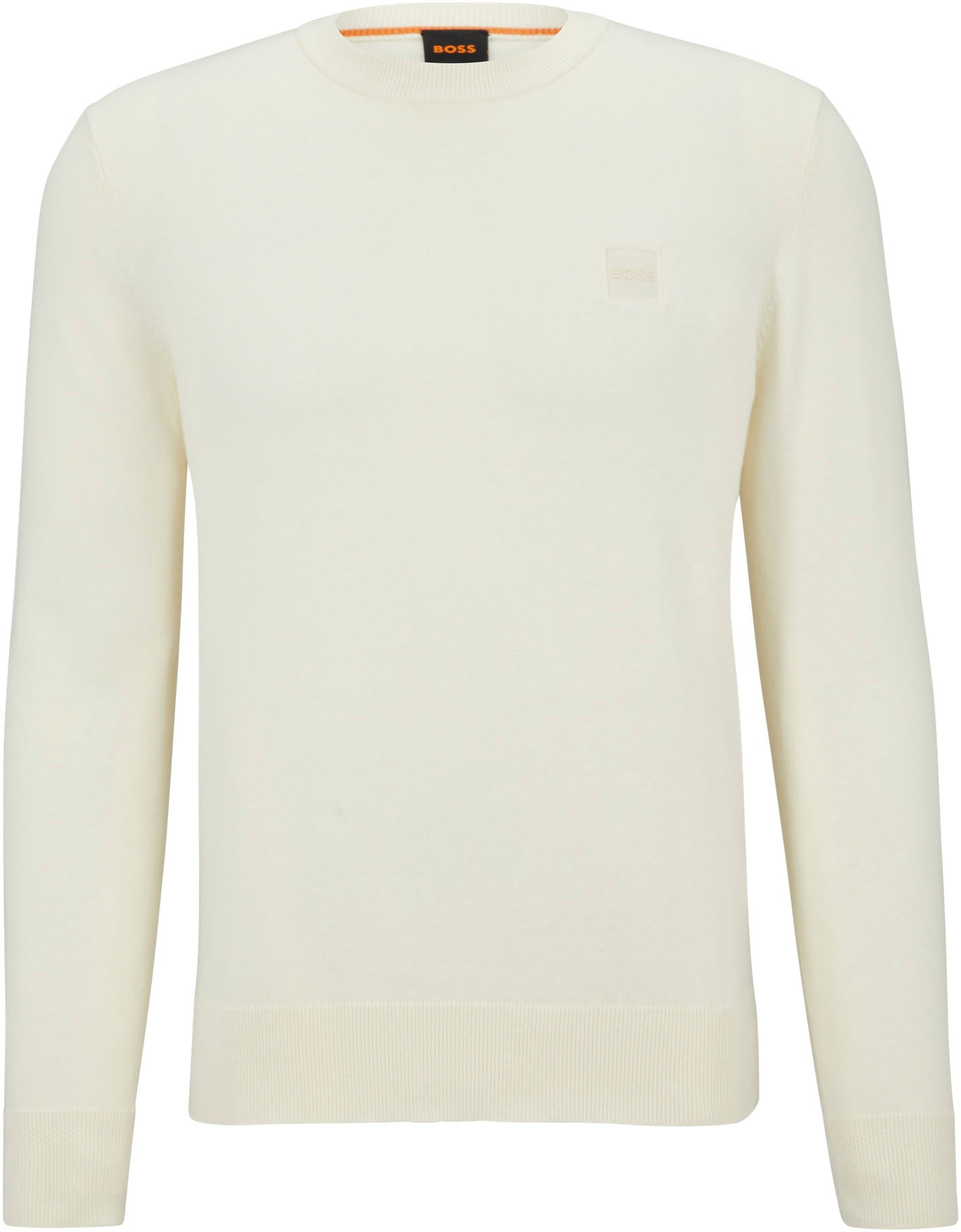 Kaschmiranteil »Kanovano«, ▷ BAUR BOSS kaufen Strickpullover ORANGE mit |