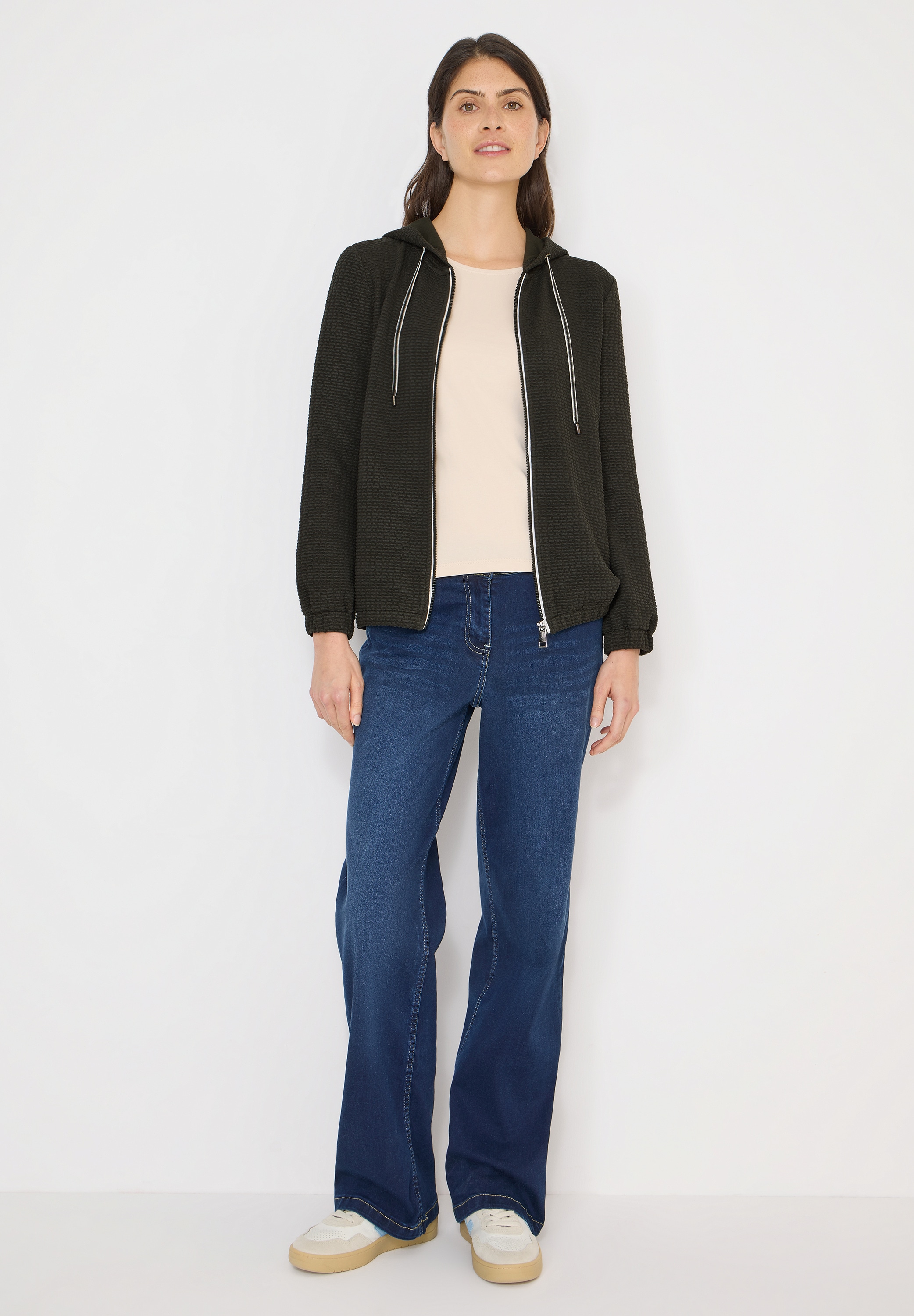 Cecil Sweatjacke mit Struktur-Muster