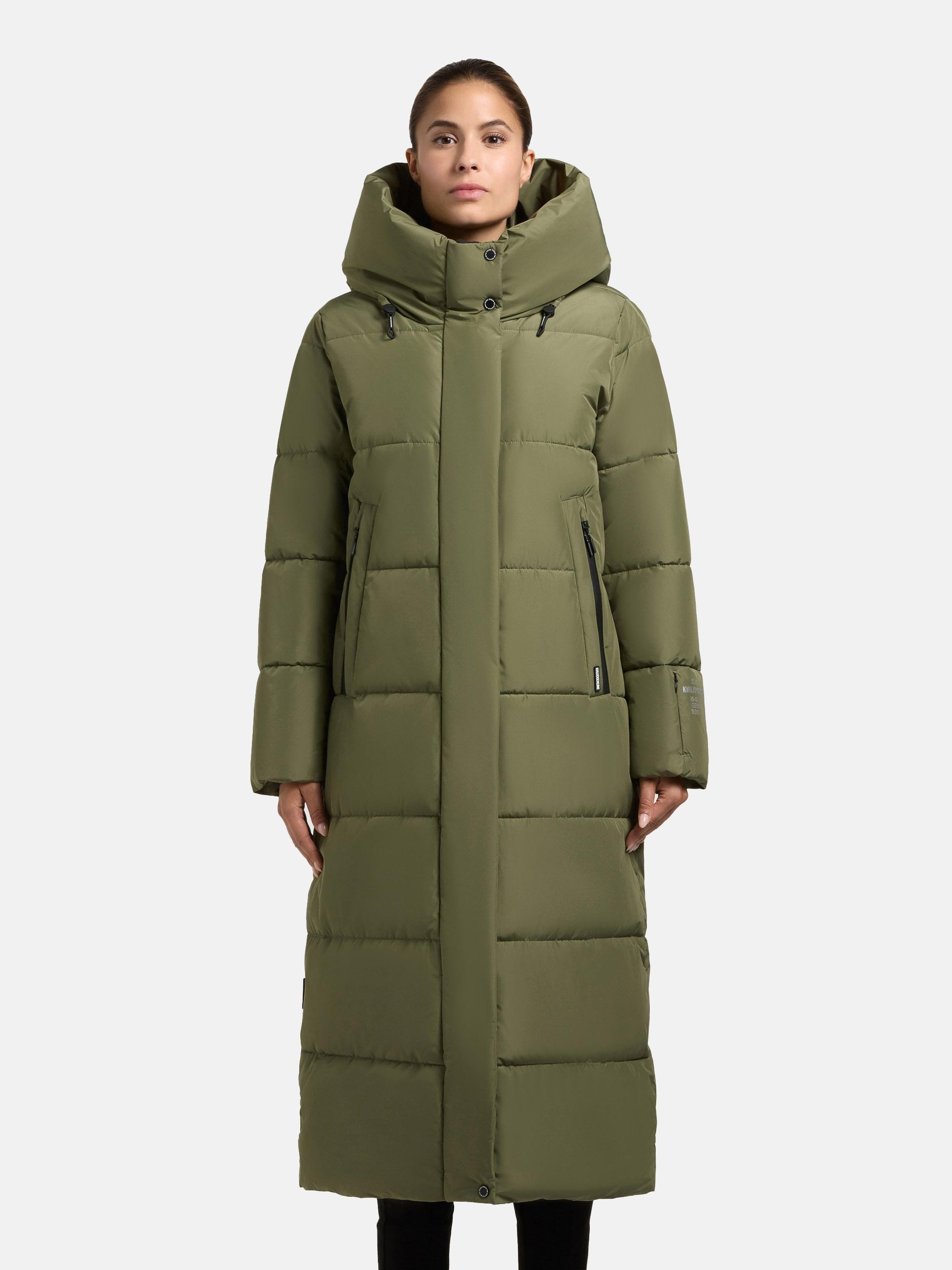 KHUJO Damen Steppmantel "Soulani5 Matt"grün, Gr. L, Obermaterial: 100% Polyester; Innenfutter: 100% Nylon; Wattierung: 100% Polyester, Mäntel, warmer