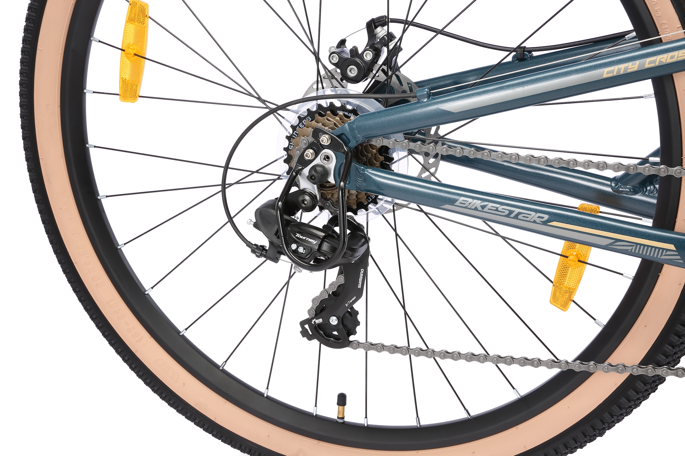 Bikestar Mountainbike 21 Gang Shimano RD-TY300 Schaltwerk Kettenschaltung für Damen und Herren, Kettenschaltung