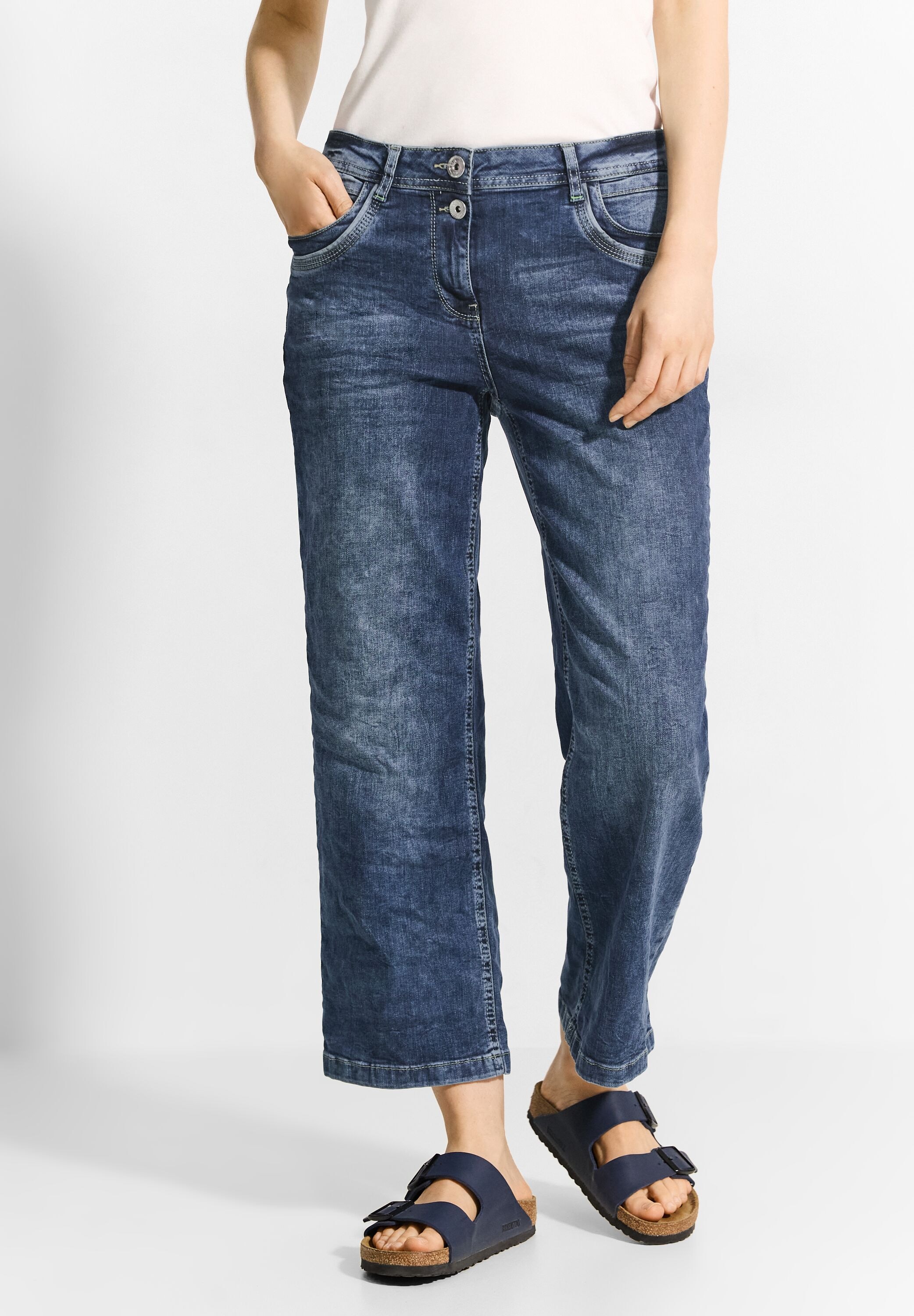 Cecil Gerade Jeans, High Waist