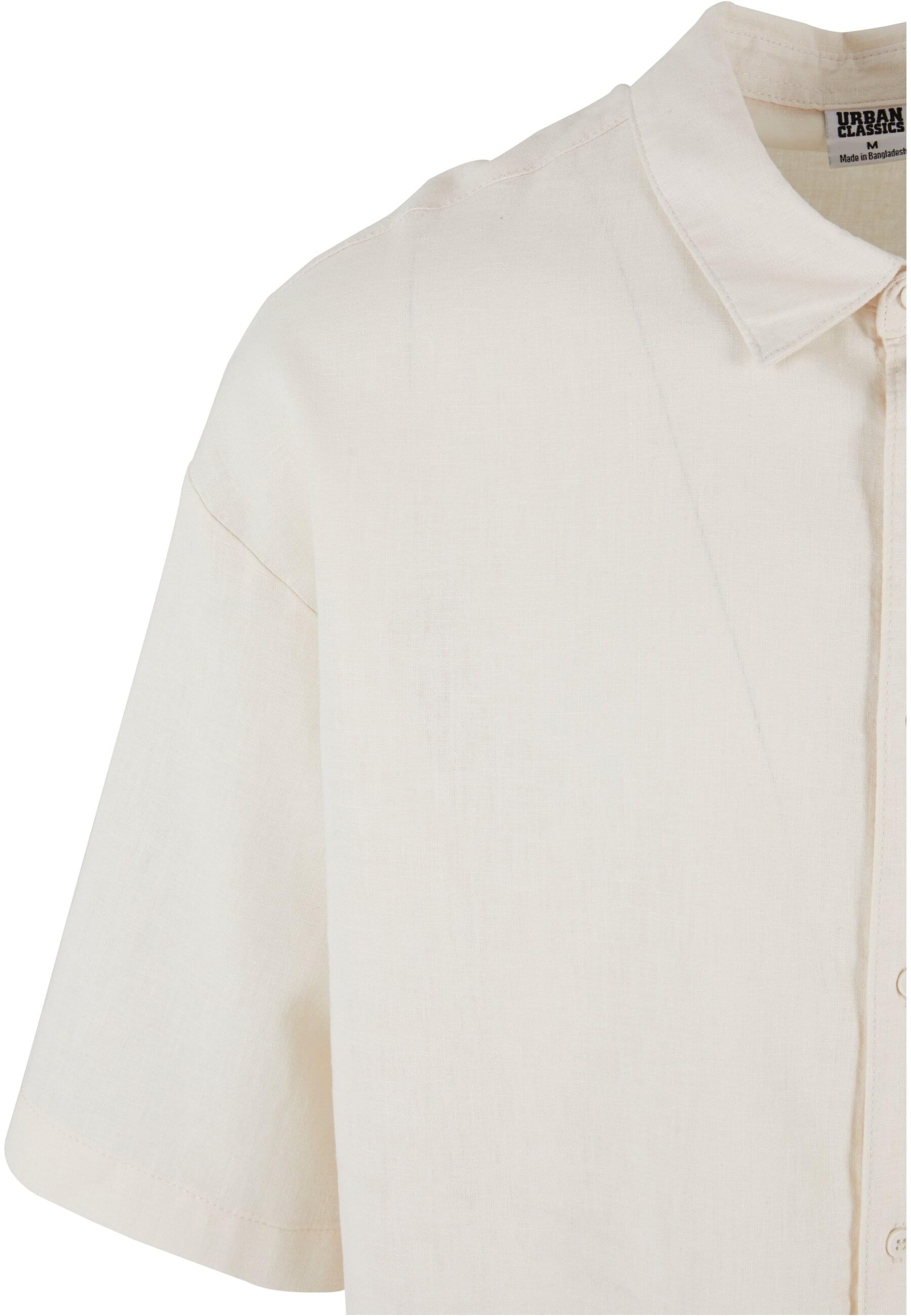 URBAN CLASSICS Langarmhemd »Urban Classics Herren Boxy Cotton Linen Shirt«, (1 tlg.)
