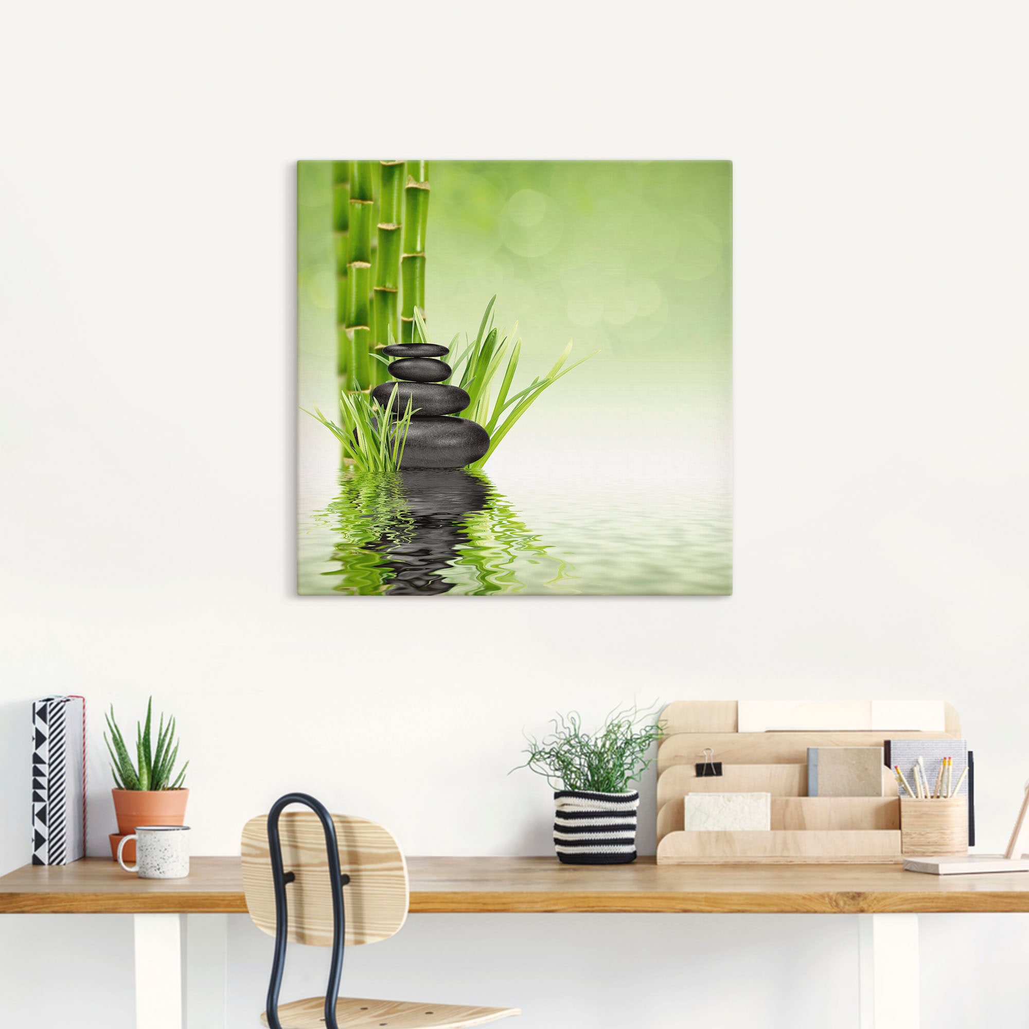 Artland Wandbild »Spa Steine«, Spa, (1 St.), als Alubild, Outdoorbild, Leinwandbild, Poster, Wandaufkleber
