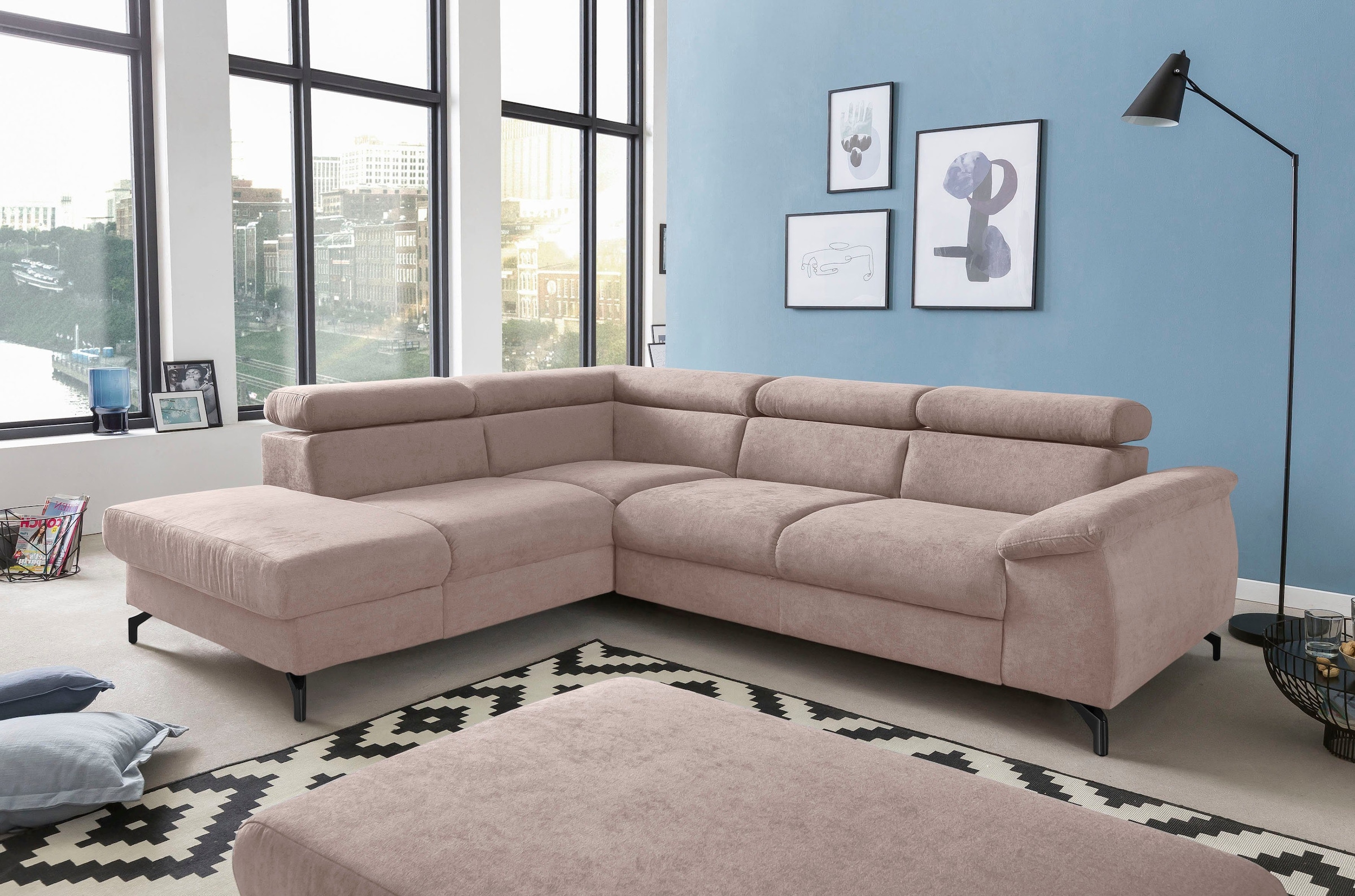COTTA Polstergarnitur "Komaris L-Form", (Set), Set bestehend aus: Ecksofa m günstig online kaufen