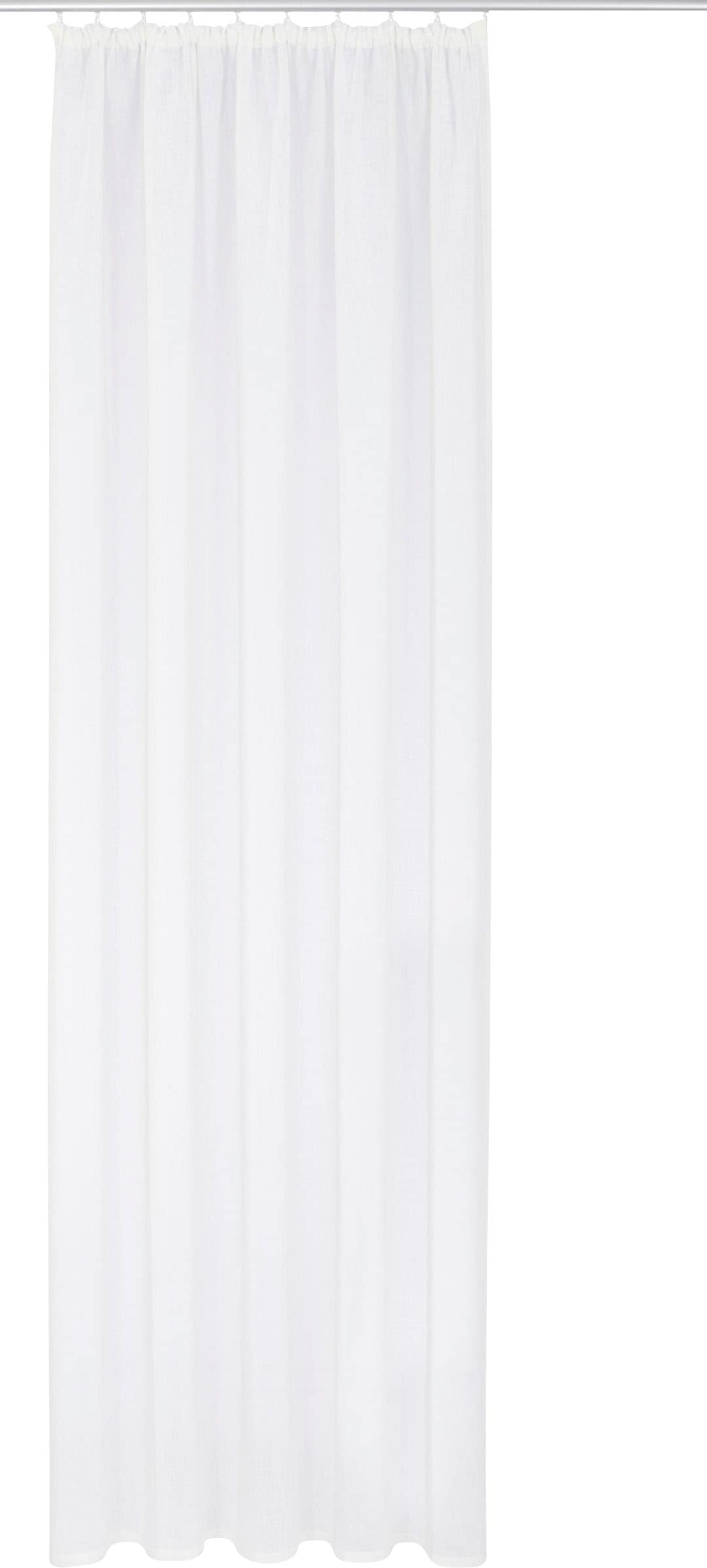 my home Gardine "Fiete" Kräuselband 1 Stk. tlg. Leinen Optik, Sichtschutz, günstig online kaufen