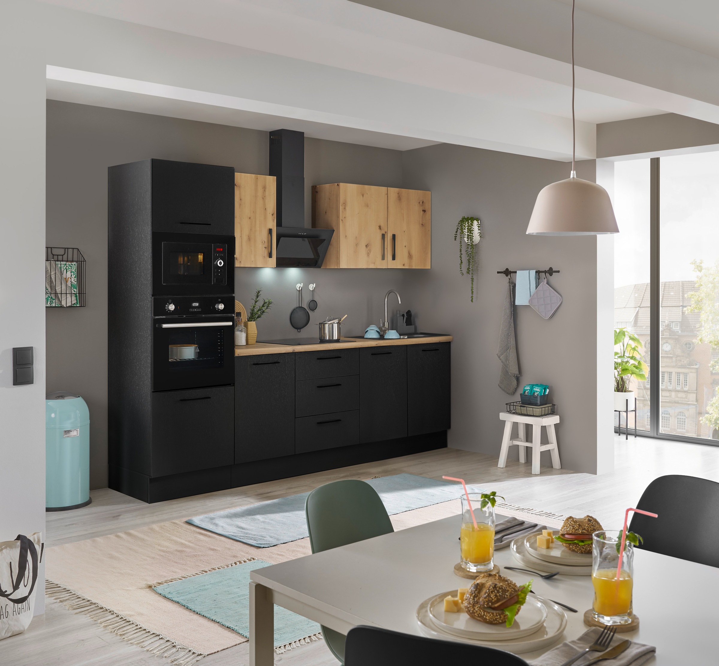 BASIC by Balculina Küchenzeile »Turin«, Breite 270 cm, wahlweise mit E-Geräten