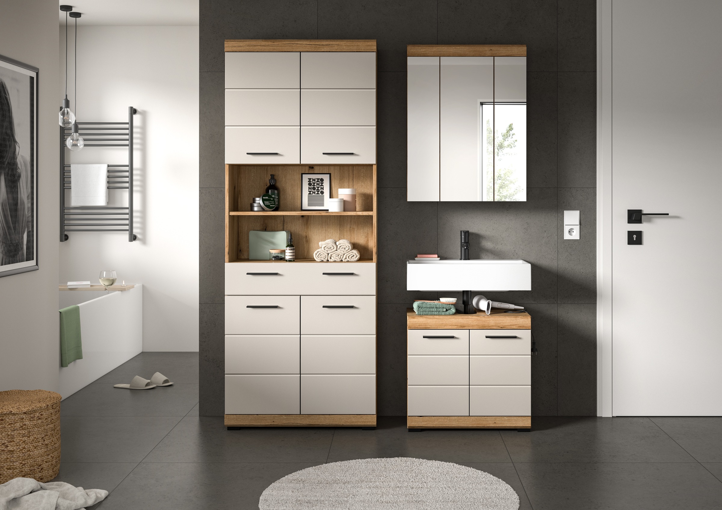 INOSIGN Badmöbel-Set "SIENA, TOPSELLER, Breite 149cm, 3-teiliges Set", (Set günstig online kaufen