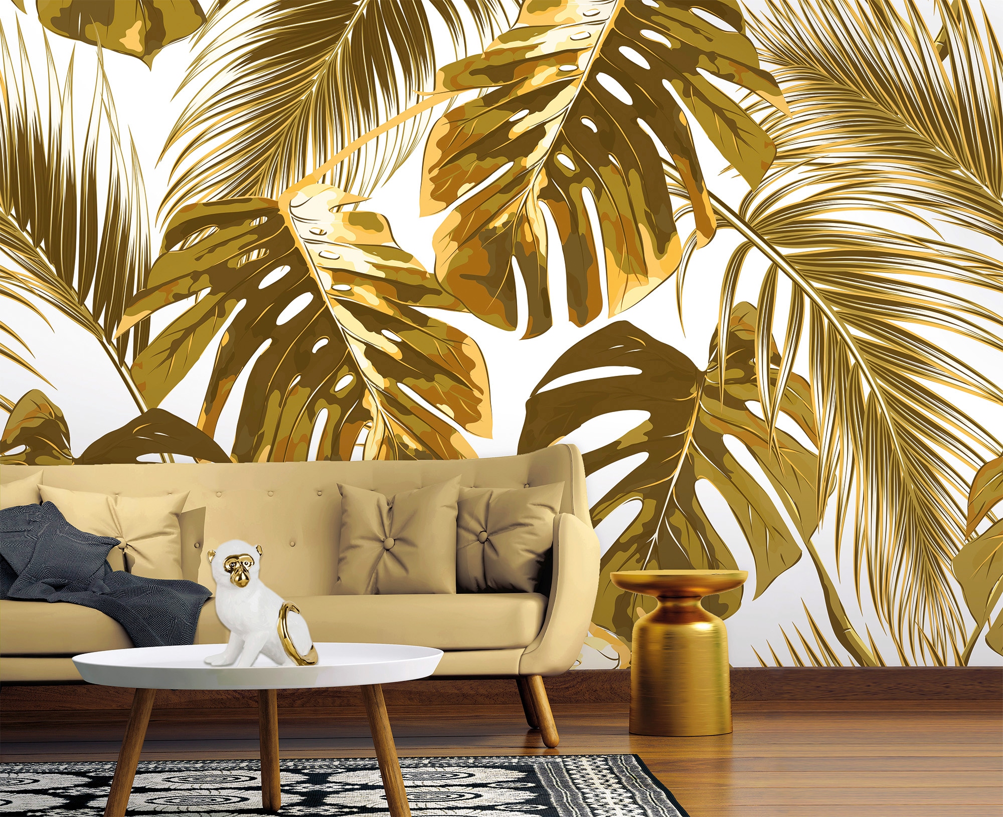 living walls Fototapete »Designwalls Palm Leaves 2« glatt Vlies, Wand, Schräge, Decke
