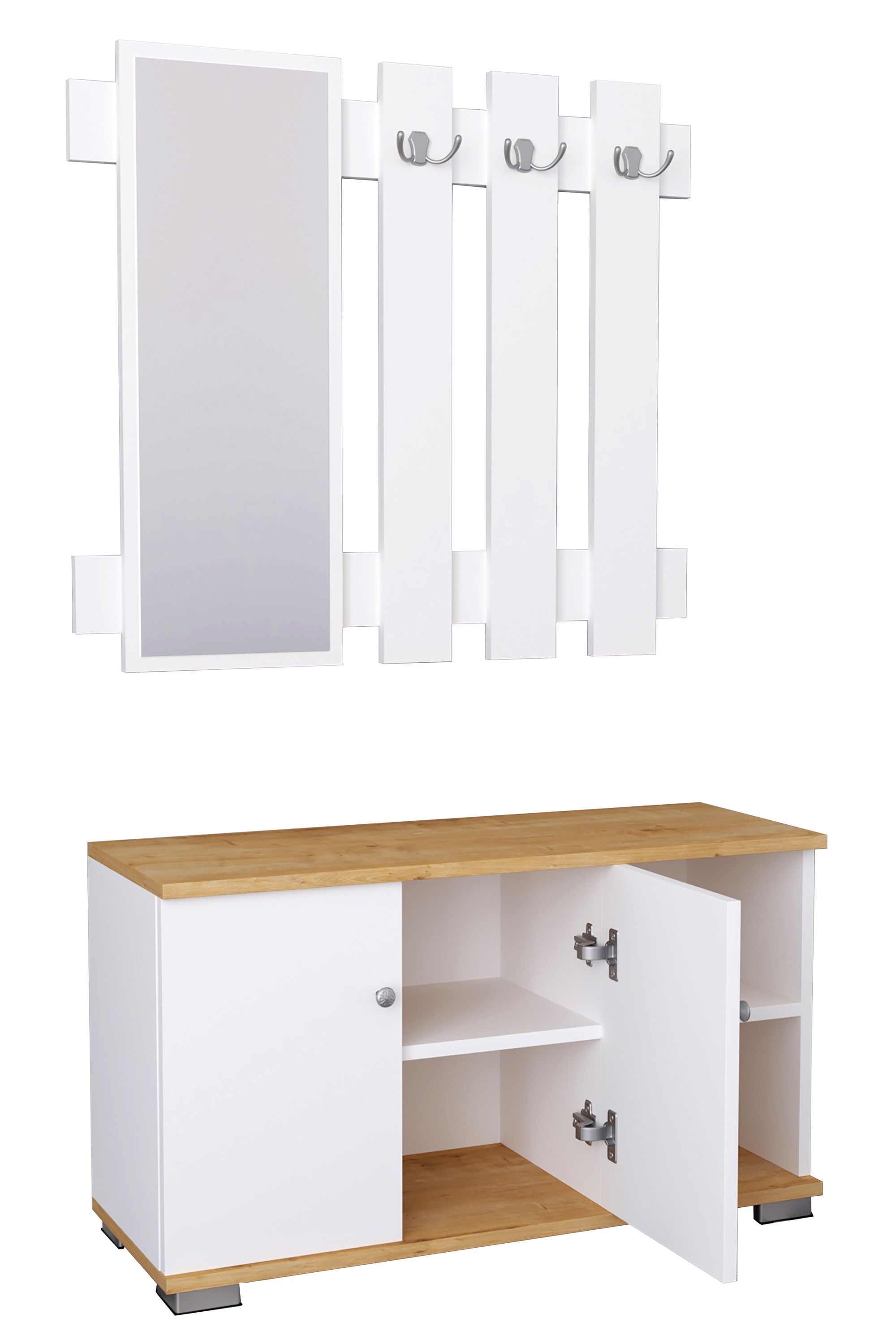VCM Schuhschrank "VCM Holz Sitzbank  2-tlg.-Set  Schuhschrank  Maße: H. 82 günstig online kaufen