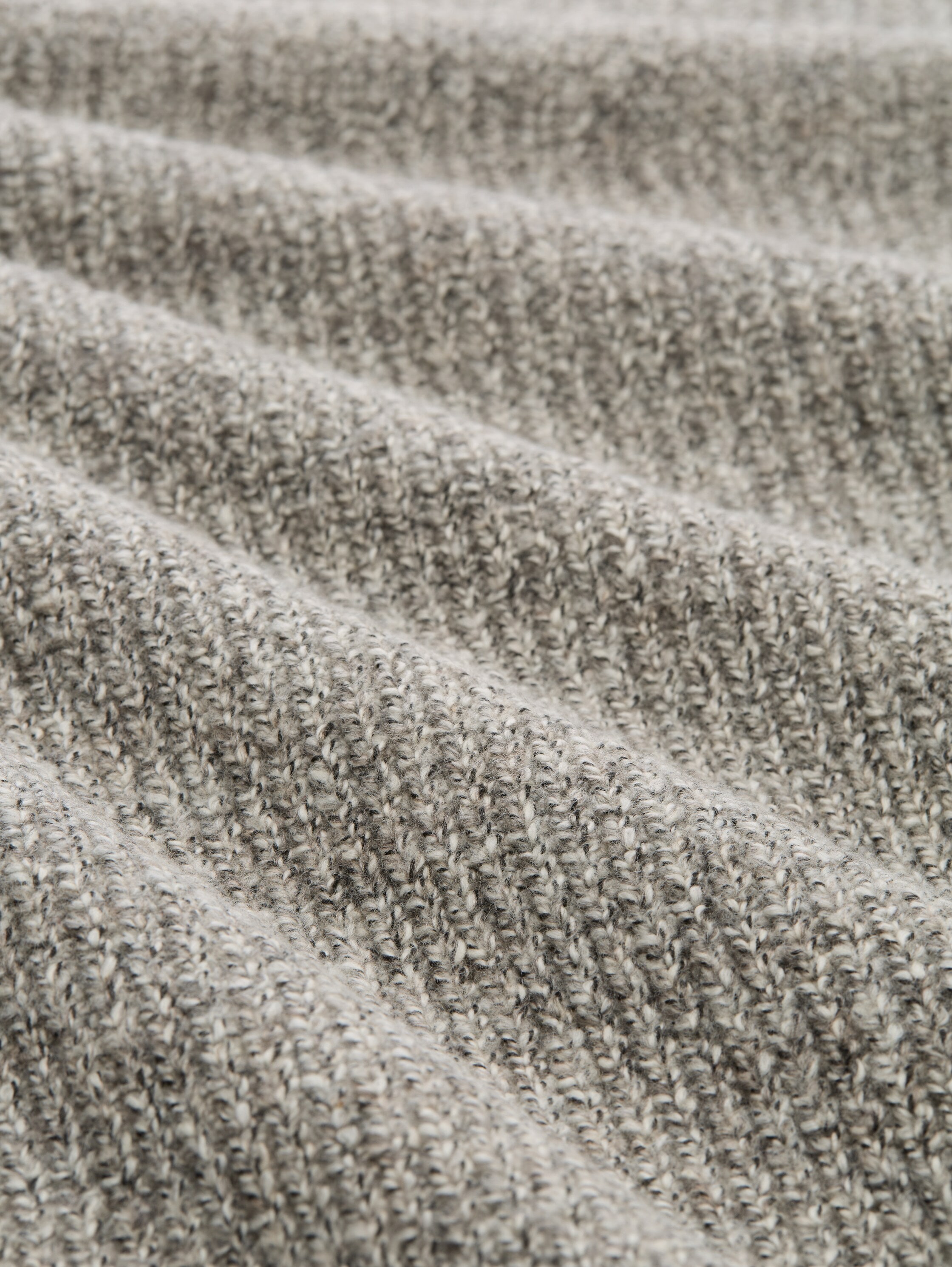 TOM TAILOR Strickpullover mit Rundhals / meliert / mit Stretch
