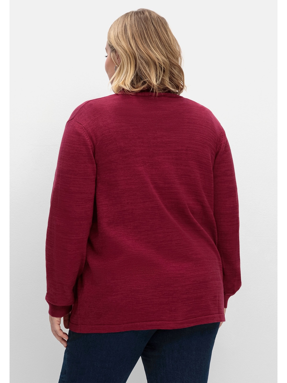 Sheego Strickjacke "Große Größen", mit Schalkragen günstig online kaufen