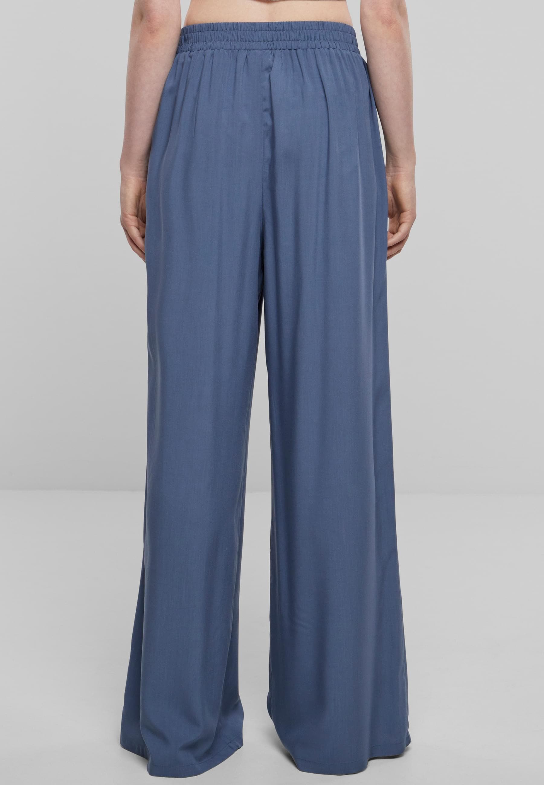 URBAN CLASSICS Stoffhose »Urban Classics Damen Ladies Wide Leg Viscose Pants«, (1 tlg.)