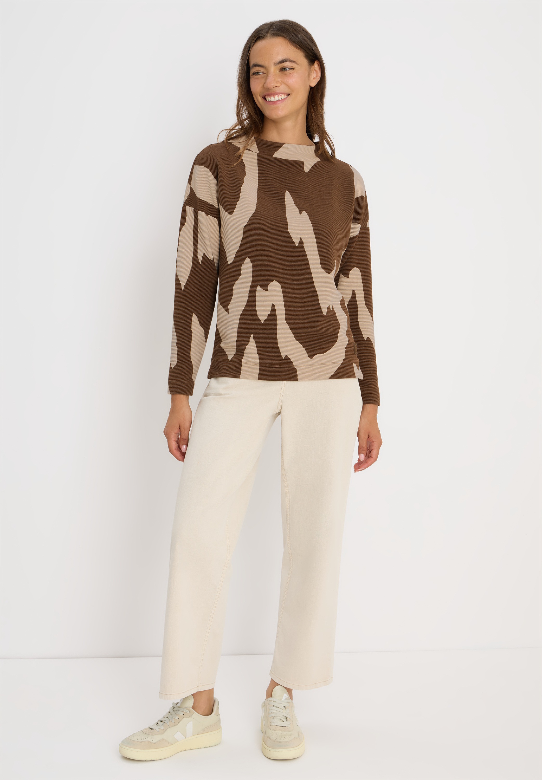 Cecil Langarmshirt, aus strecthigem Viskosematerial
