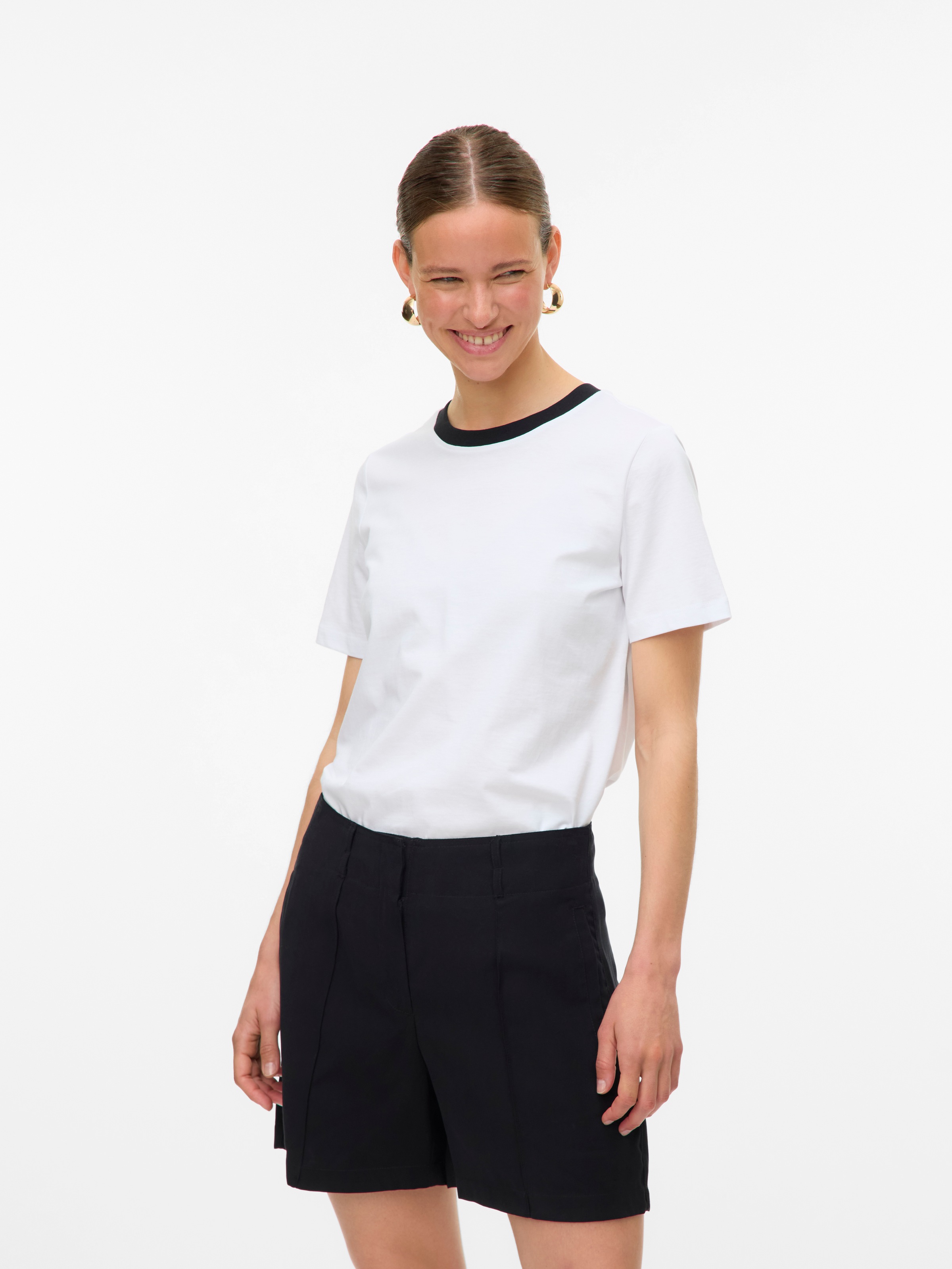 Vero Moda Kurzarmshirt "VMPAULINA SS T-SHIRT GA JRS NOOS" Baumwolle, regula günstig online kaufen