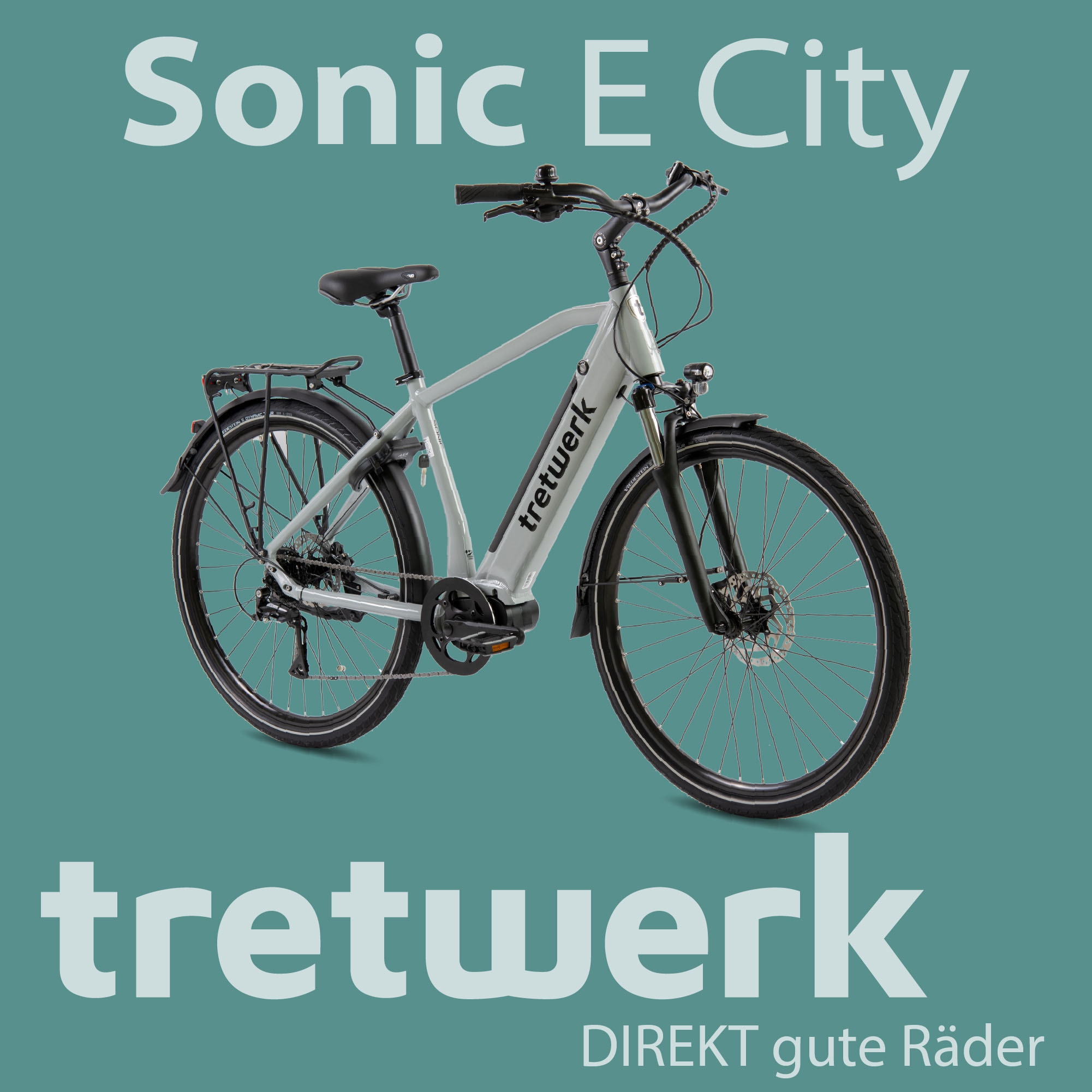 Tretwerk E-Bike »Sonic«, 8 Gang, Shimano, Acera M3020 SGS, Mittelmotor 250 W, Pedelec, Elektrofahrrad für Damen u. Herren
