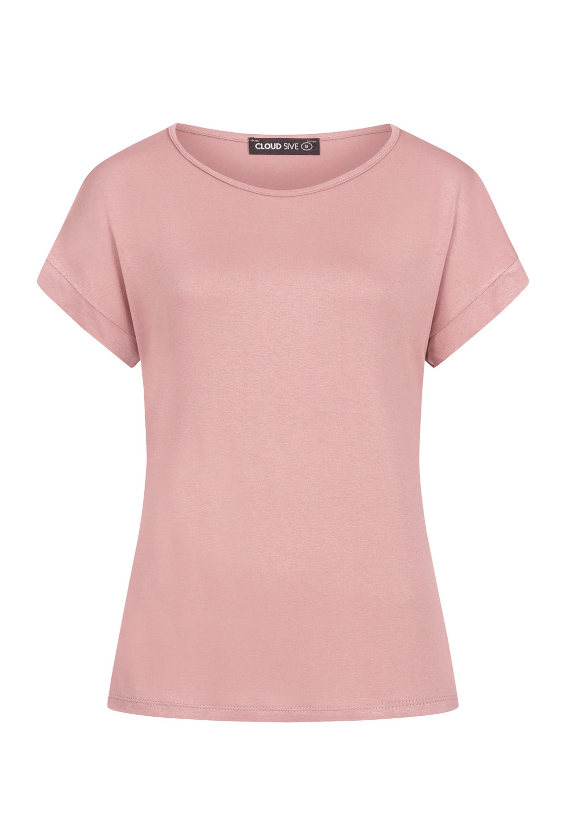 CLOUD 5IVE T-Shirt "CLOUD 5IVE Viskose T-Shirt mit Ärmelumschlag und Rundha günstig online kaufen