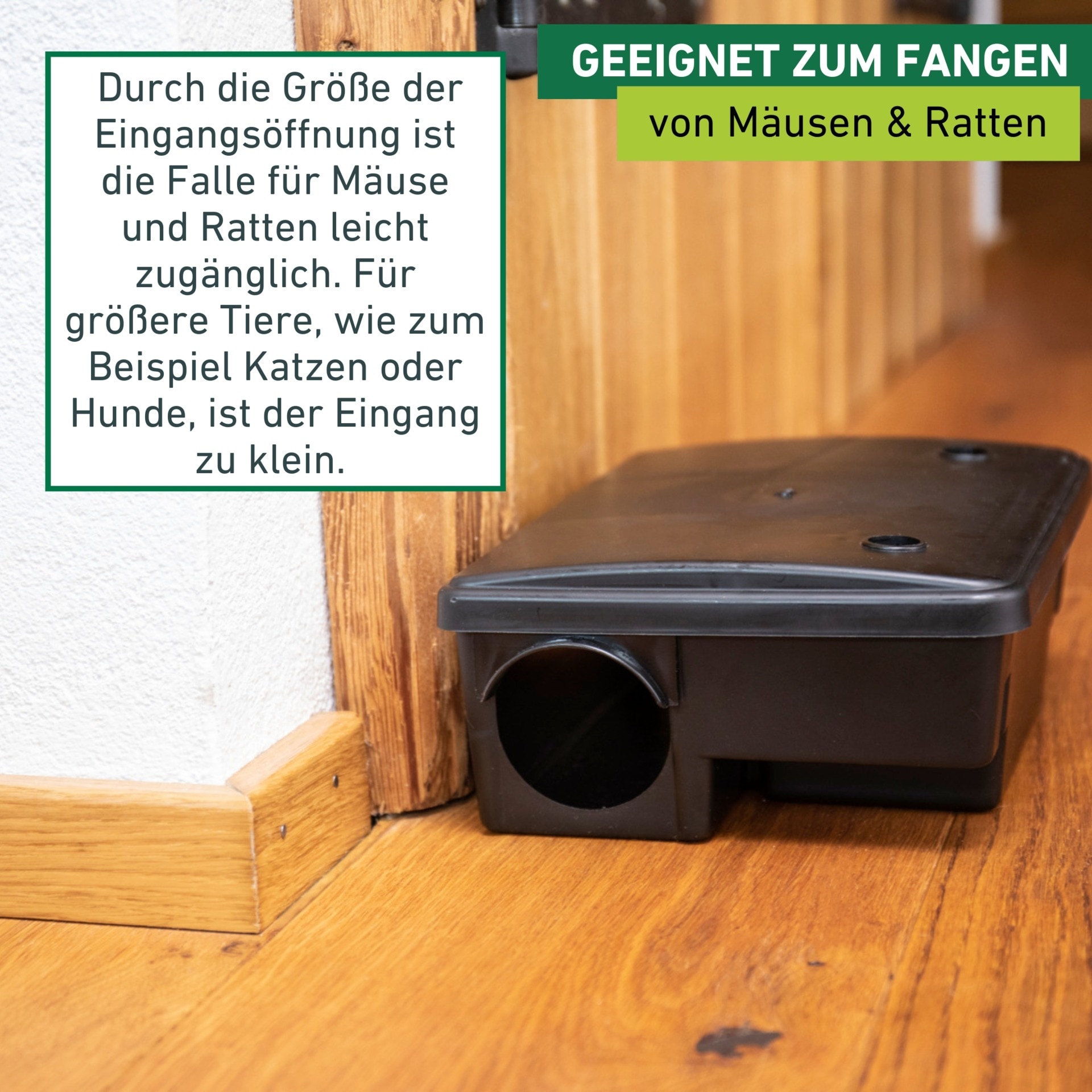 Windhager Schlagfalle »Maus- und Ratten Box 2in1 Falle« Mäuse und Ratten einfach fangen, Köderstation, schwarz