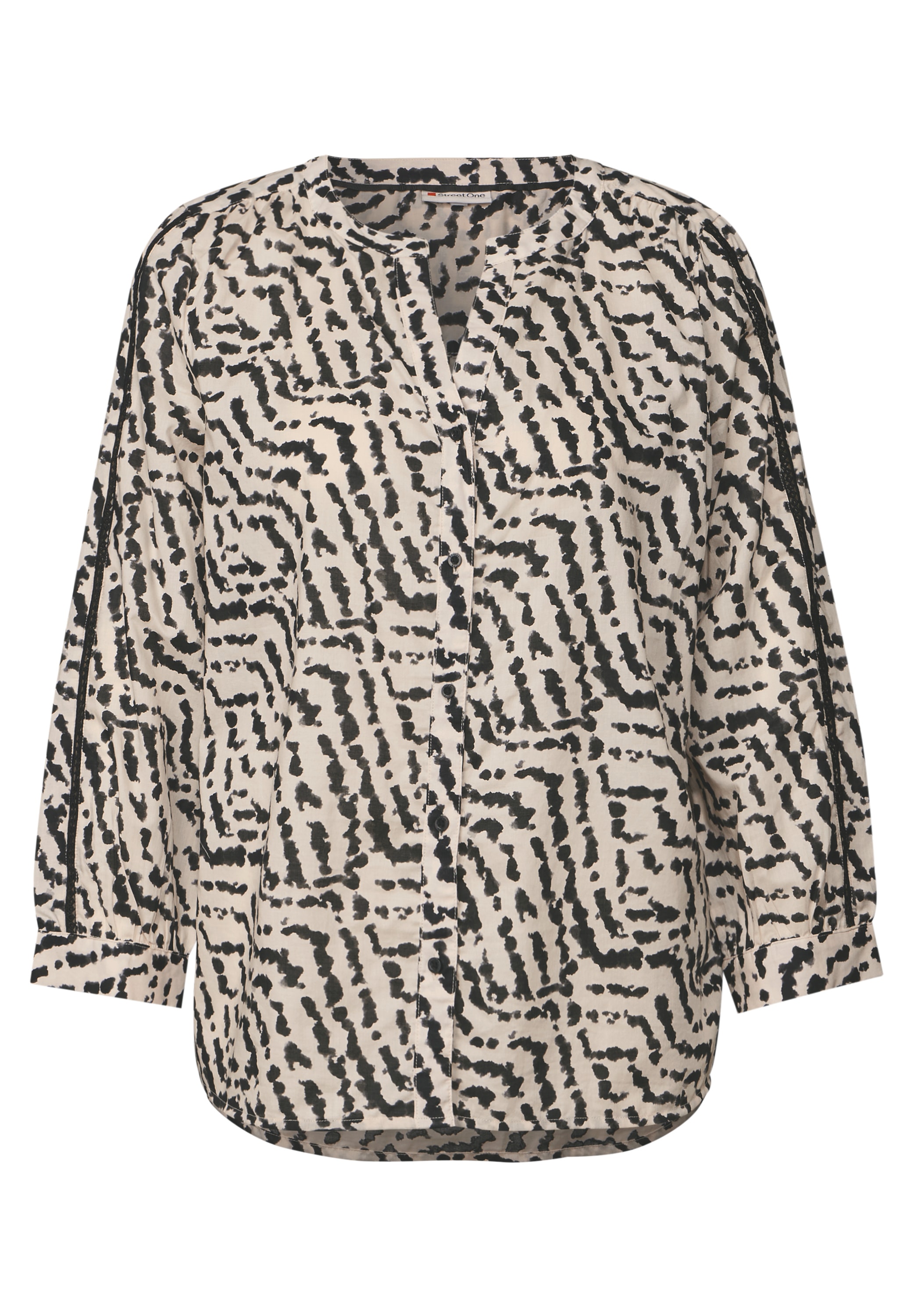 STREET ONE Druckbluse, mit Tapedetails und grafischem Muster