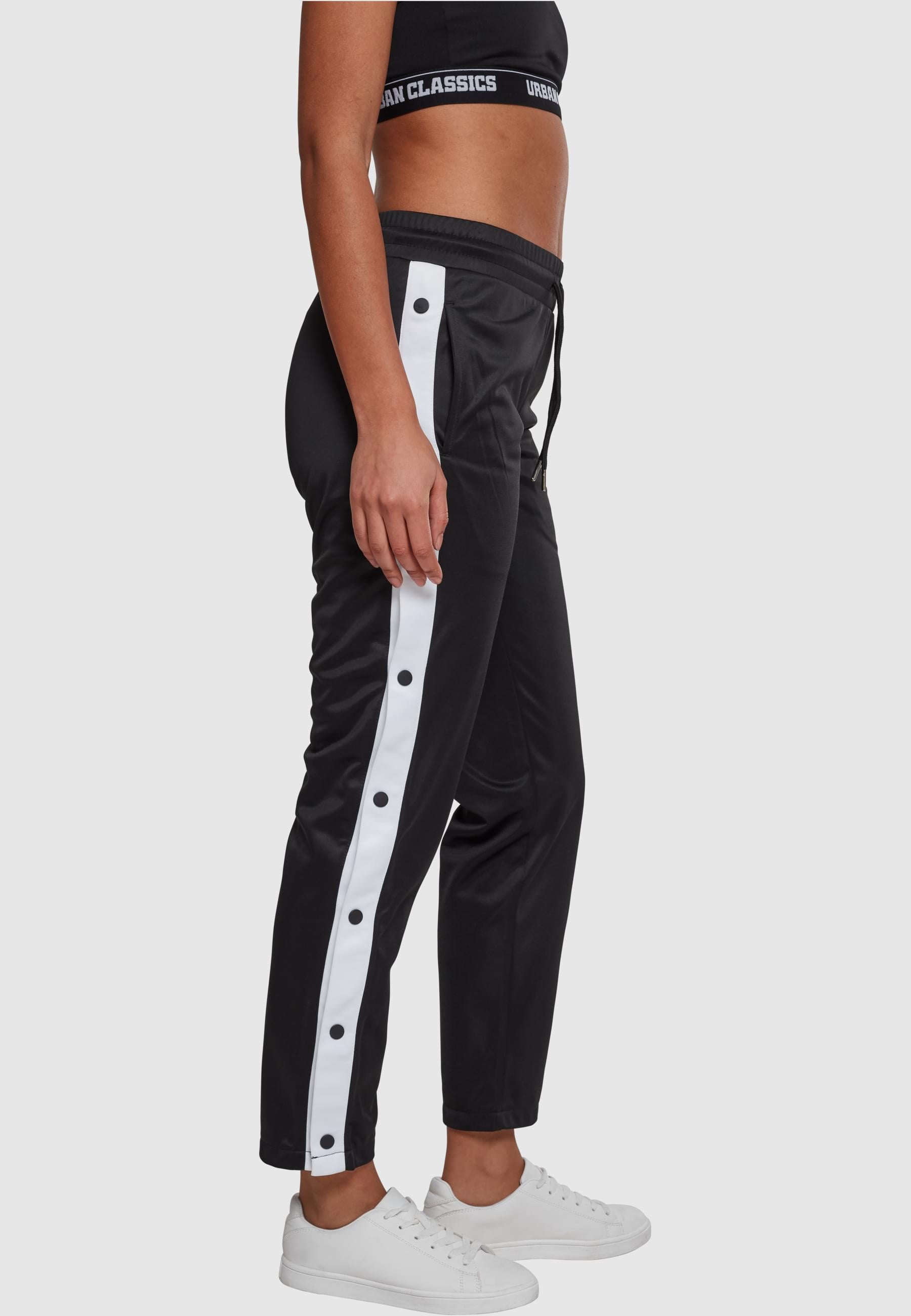 URBAN CLASSICS Stoffhose »Urban Classics Damen Ladies Button Up Track Pants«, (1 tlg.)