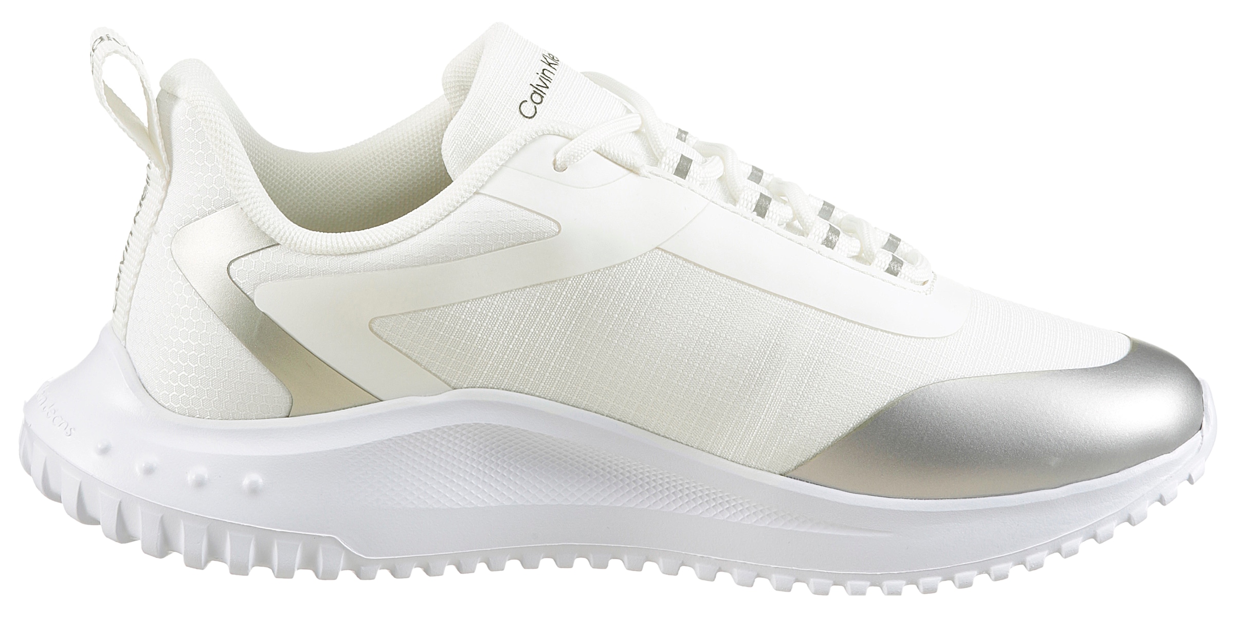 Calvin Klein Jeans Sneaker »EVA RUNNER LOW LACE MIX ML WN«, Freizeitschuh, Halbschuh, Schnürschuh mit leichter Laufsohle