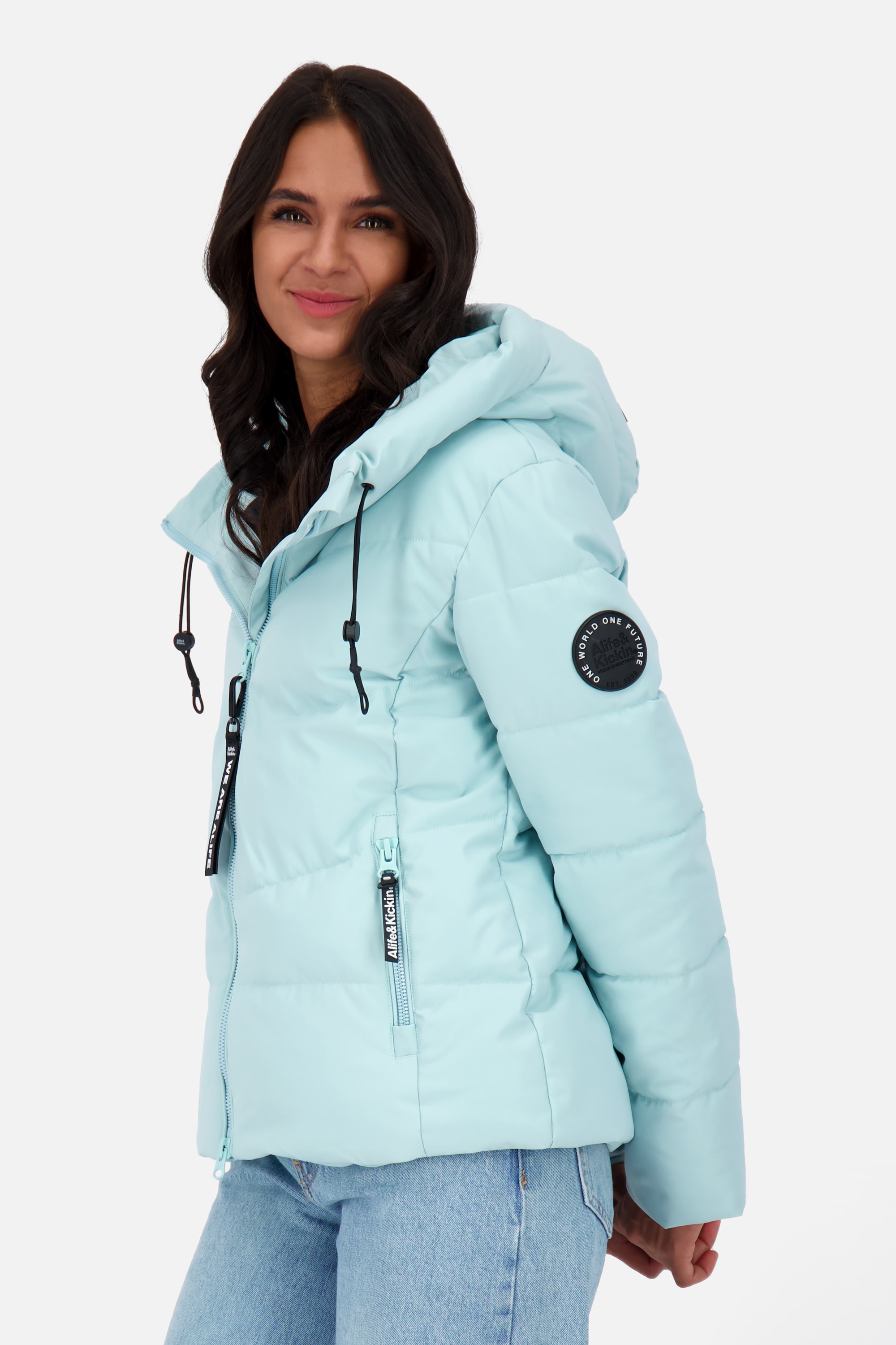 Alife & Kickin Winterjacke »Damen MicaelaAK A«, Kurze warme Jacke mit gefütterten Reißverschlusstaschen und Kapuze