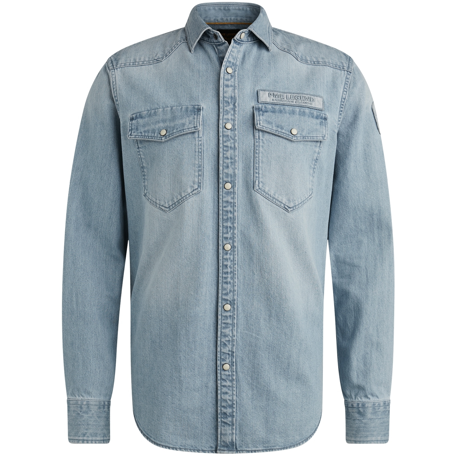 Jeanshemd »Long Sleeve Shirt Bleach Indigo denim«, mit Kentkragen