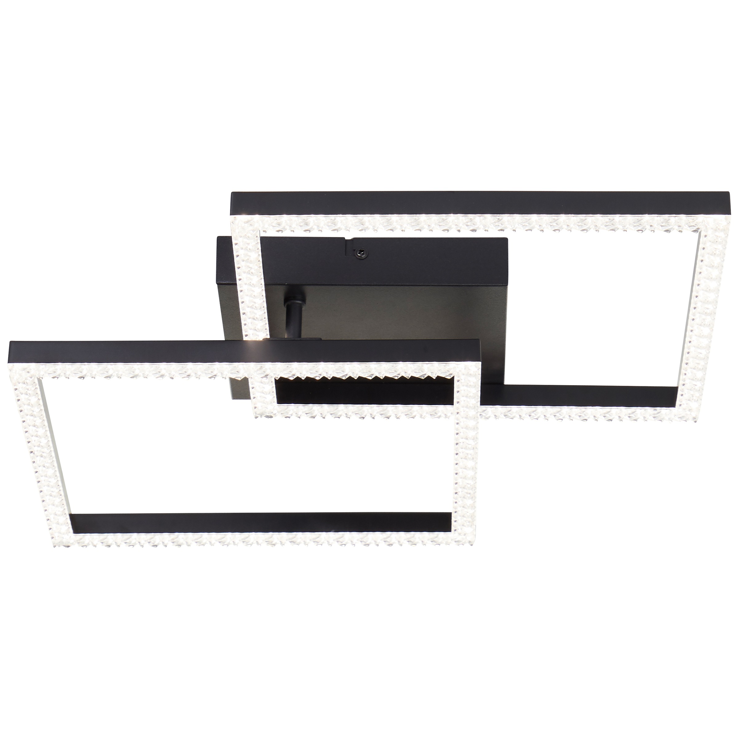 Brilliant LED Deckenleuchte »Ranni«, 41 x 41, 2700 lm, 4000 K, Kristalloptik, schwenkbar, schwarz