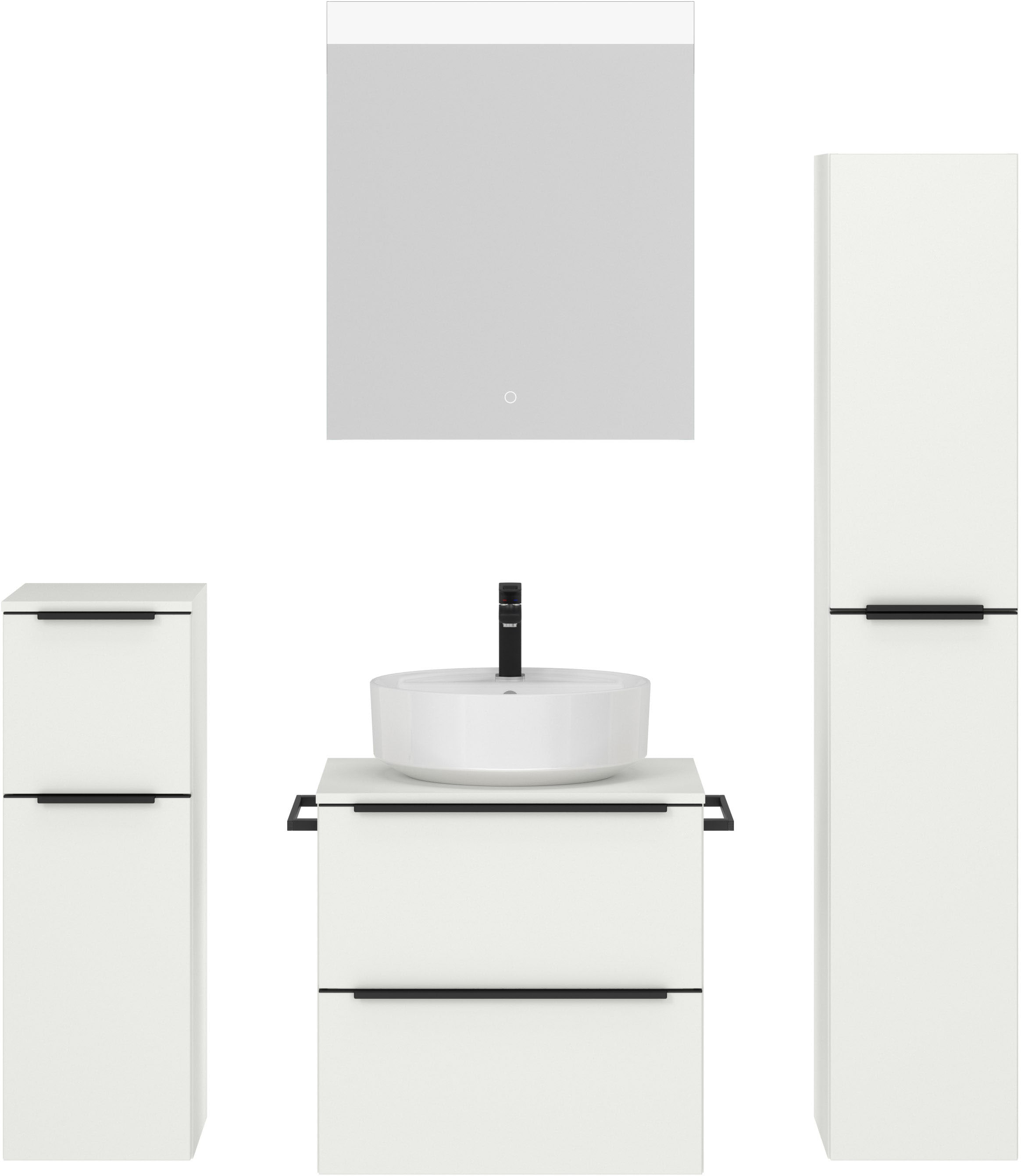 nobilia Badmöbel-Set "Alvene" vormontiert, mit Soft-Close, 4 Stk. tlg. günstig online kaufen