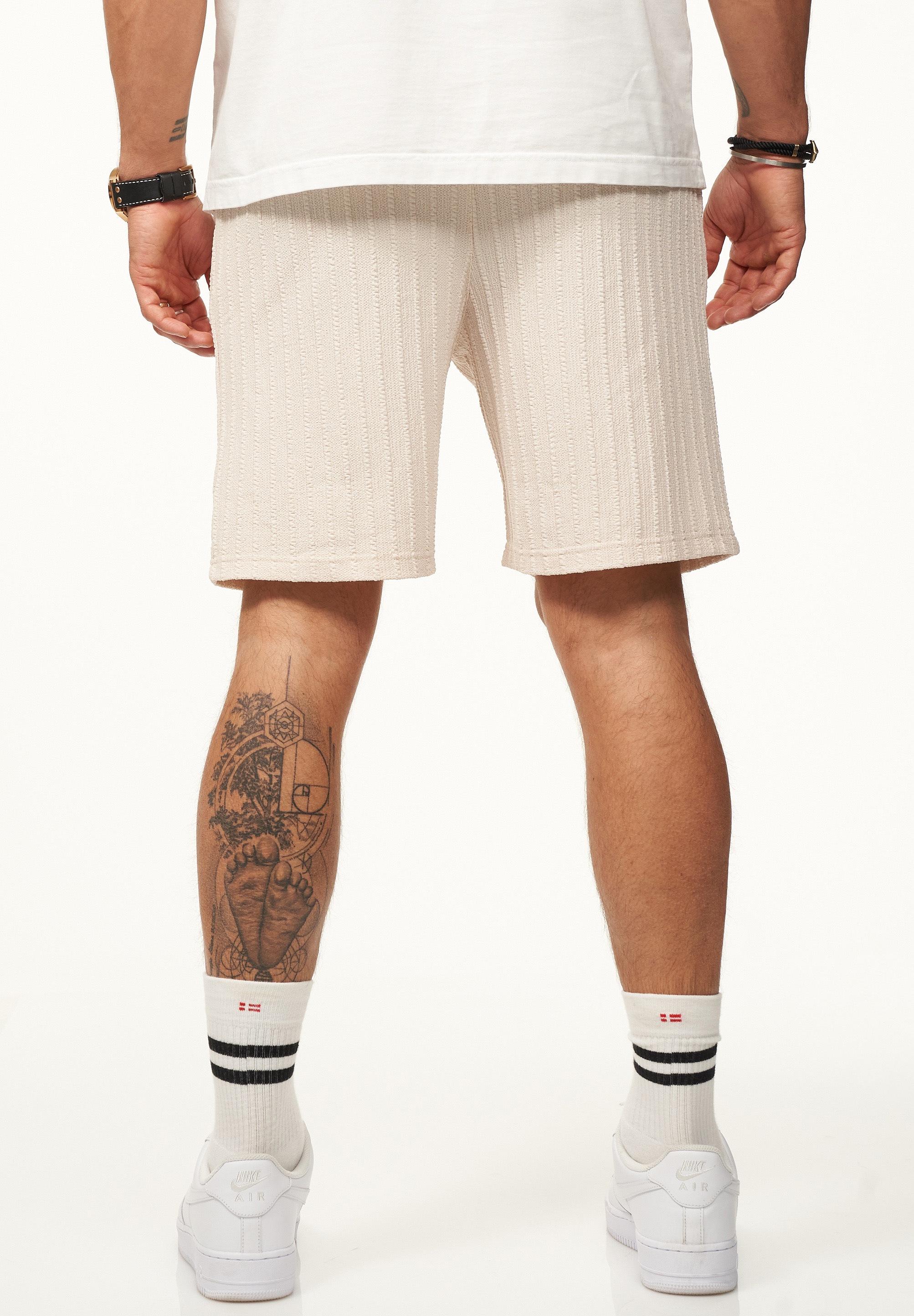 CARISMA Shorts »mit Gummibund & Tunnelzug - Sommershorts mit Strick-Streifen-Muster«  Kurze Hose Shorts Bermuda Sweatshorts mit Streifenmuster im Regular-Fit