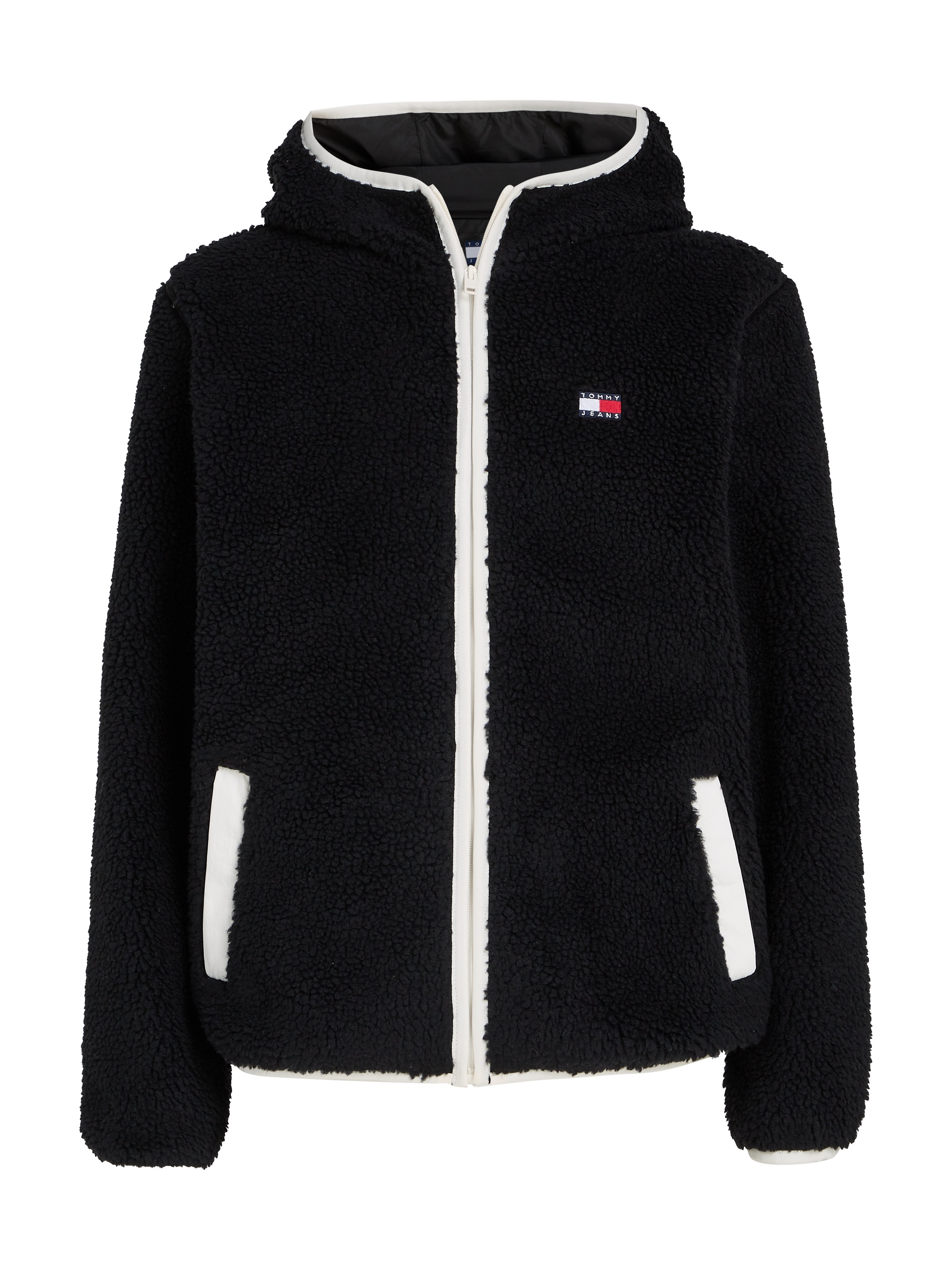 Tommy Jeans Plus Sweatjacke »TJM REG BADGE TEDDY ZIP TRU EXT«, Große Größen