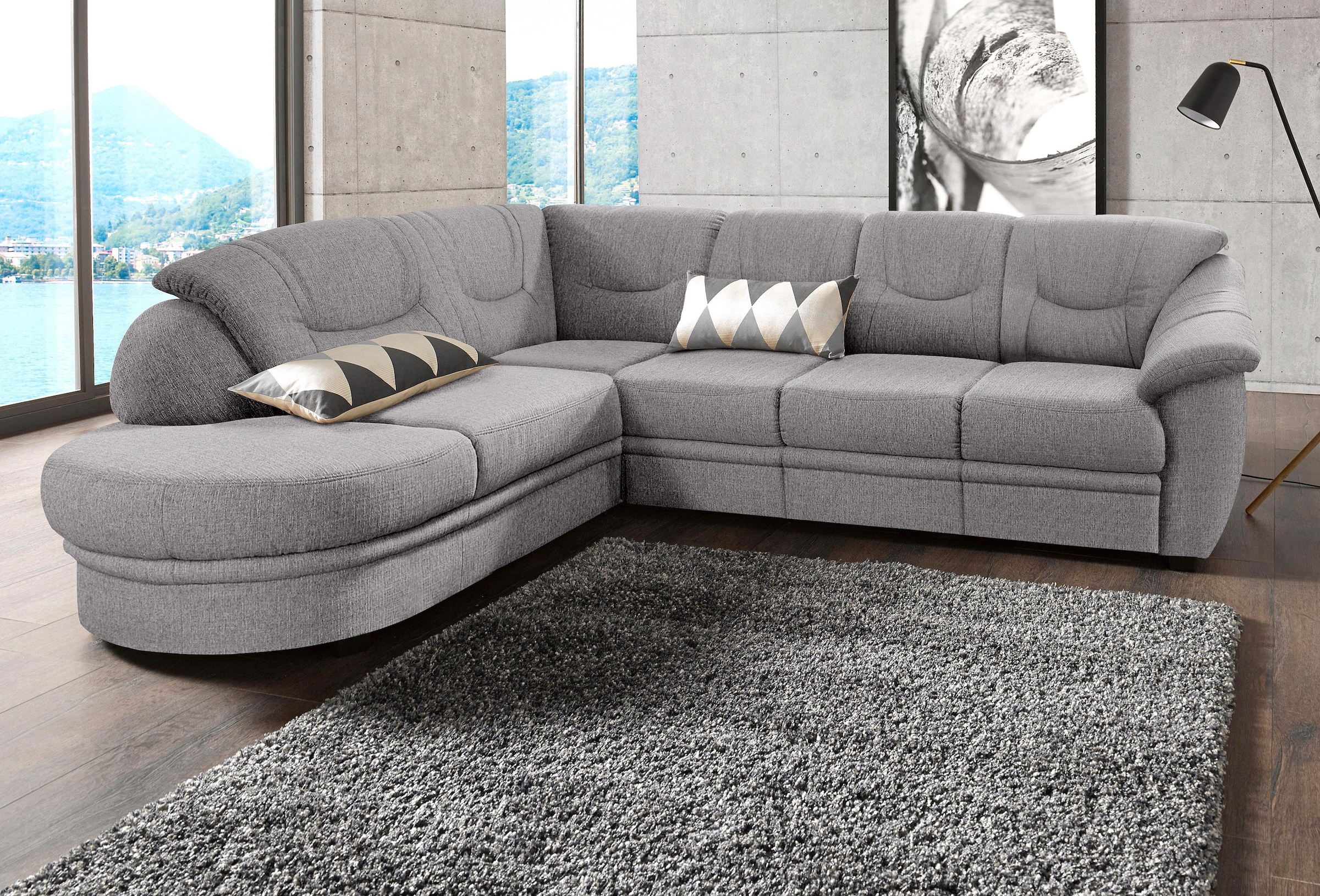 sit&more Ecksofa »Savoni L-Form«, wahlweise mit Bettfunktion