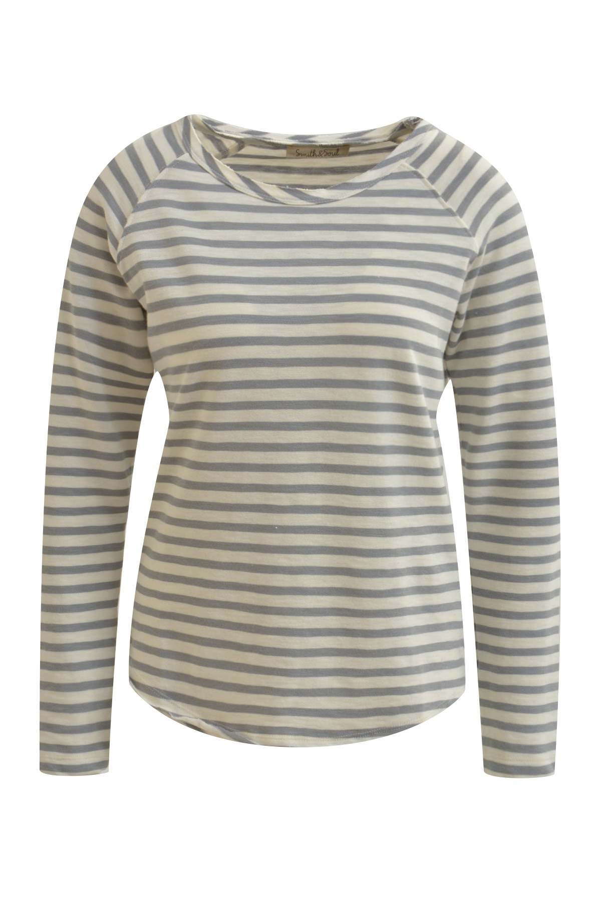 Smith & Soul Rundhalsshirt, mit offenen Kanten günstig online kaufen